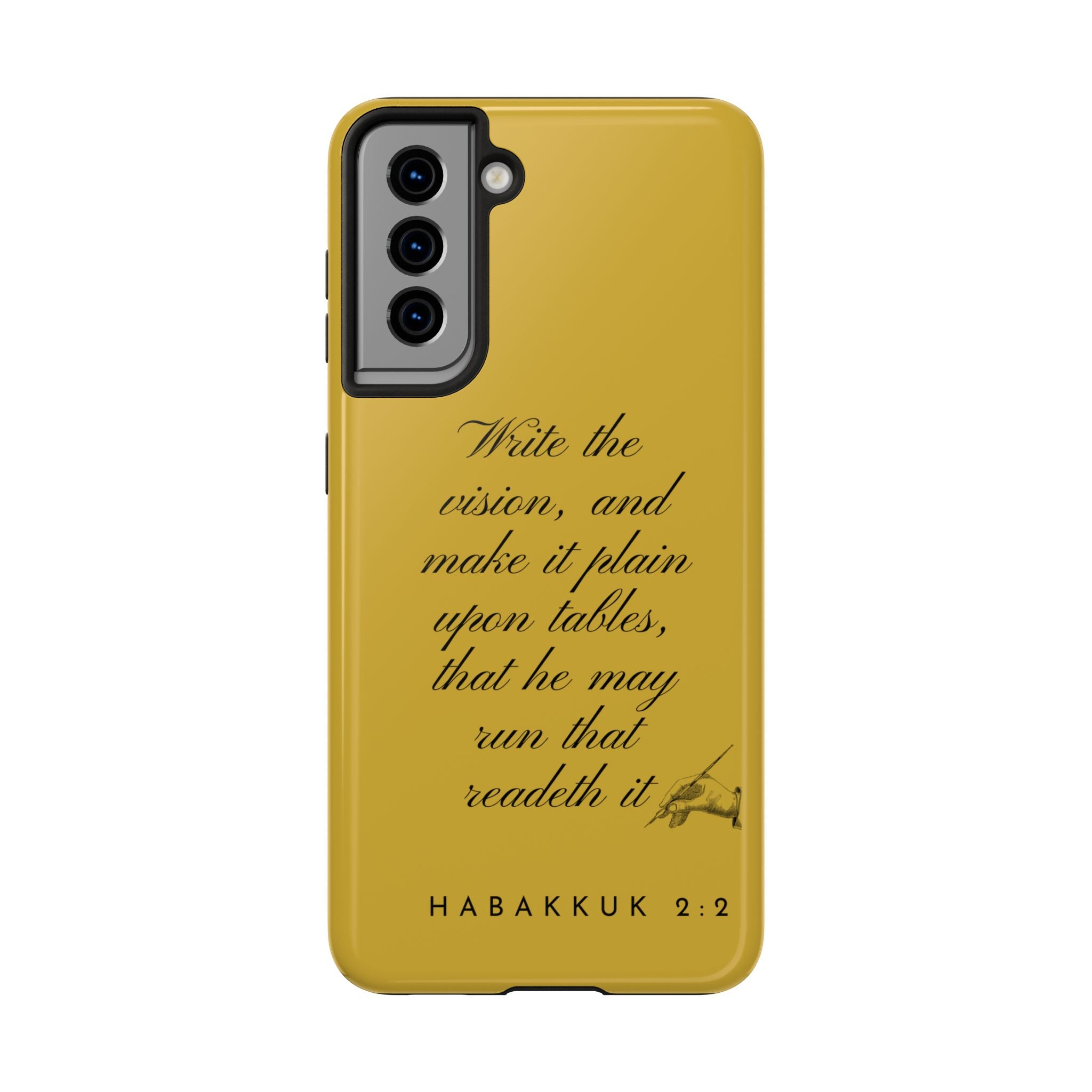 Habakkuk 2:2 Scriptural Tough Phone Case — "Write the vision" Christian Phone Cover