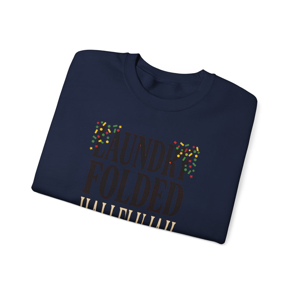 Laundry Folded Hallelujah Sweatshirt | Everything Hallelujah, Cozy Typography