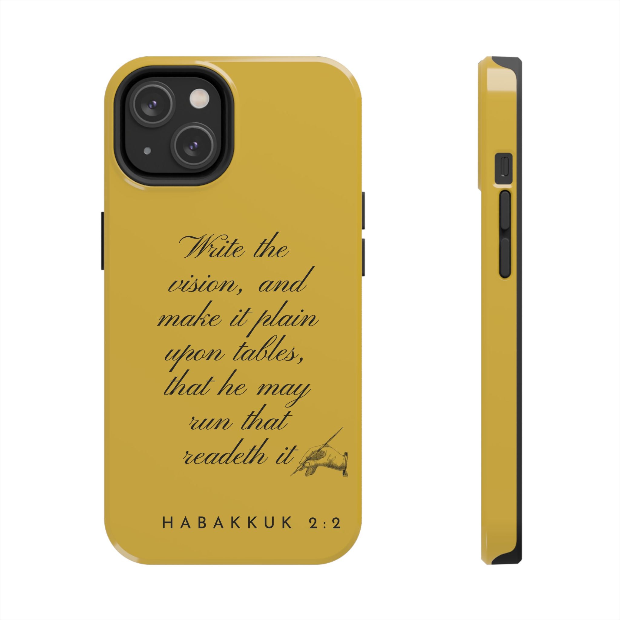 Habakkuk 2:2 Scriptural Tough Phone Case — "Write the vision" Christian Phone Cover