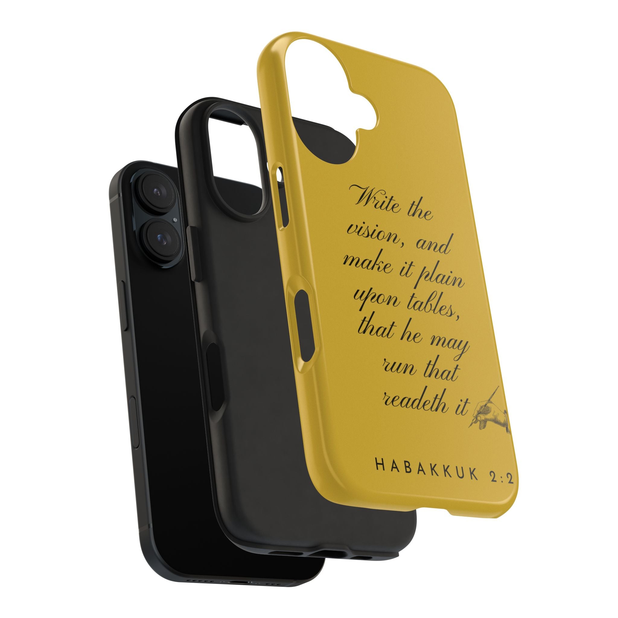 Habakkuk 2:2 Scriptural Tough Phone Case — "Write the vision" Christian Phone Cover
