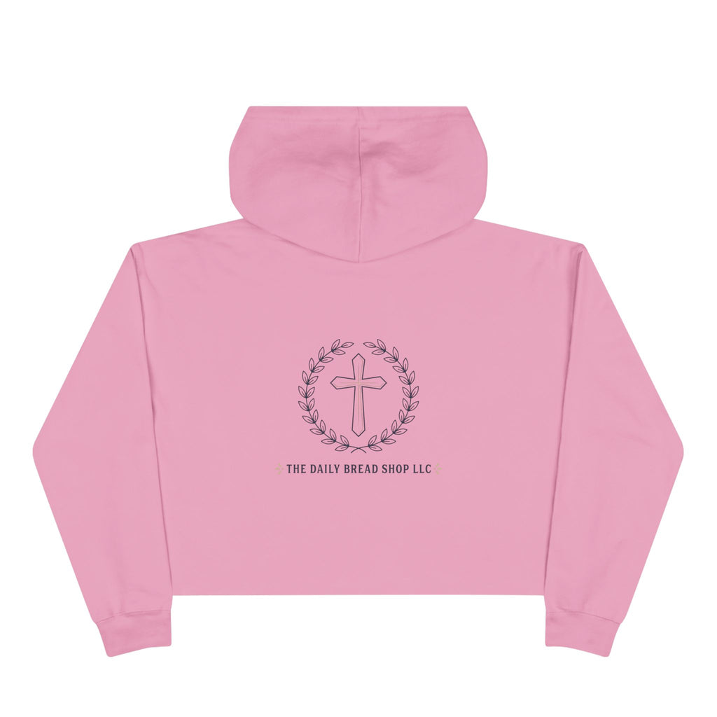 Christian Crop Hoodie — “God Don't Play Bout Me” Faith Graphic Cropped Hoodie