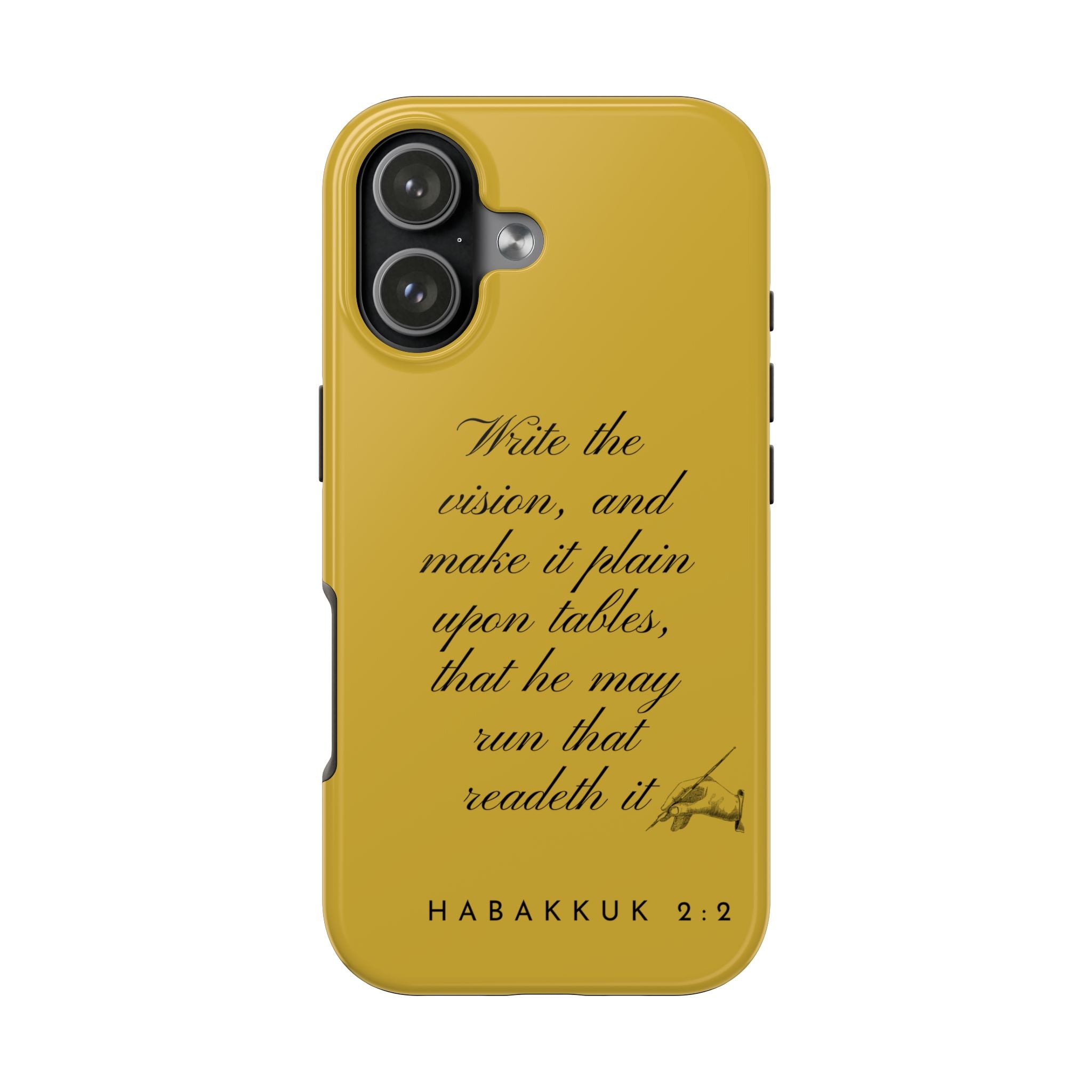 Habakkuk 2:2 Scriptural Tough Phone Case — "Write the vision" Christian Phone Cover