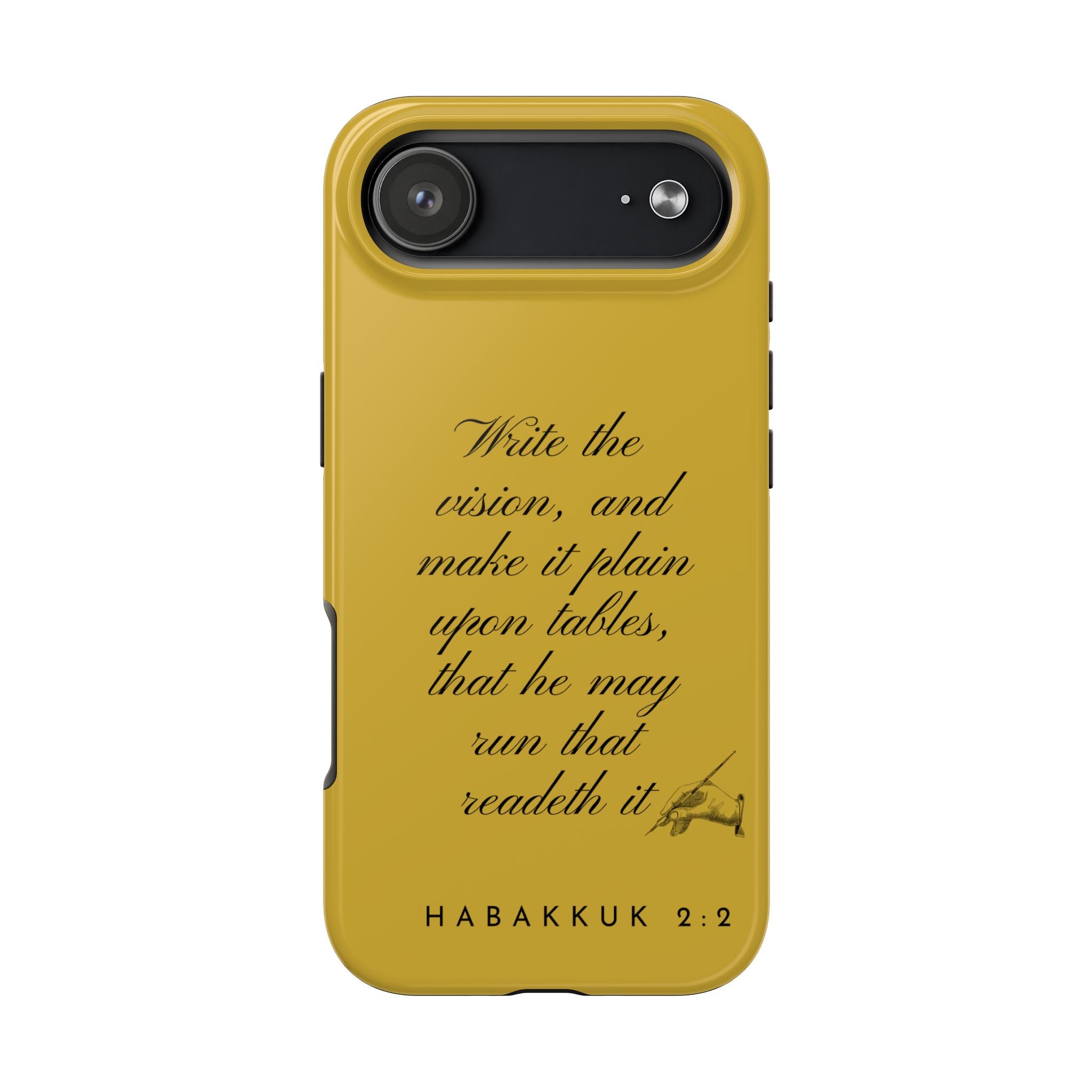 Habakkuk 2:2 Scriptural Tough Phone Case — "Write the vision" Christian Phone Cover