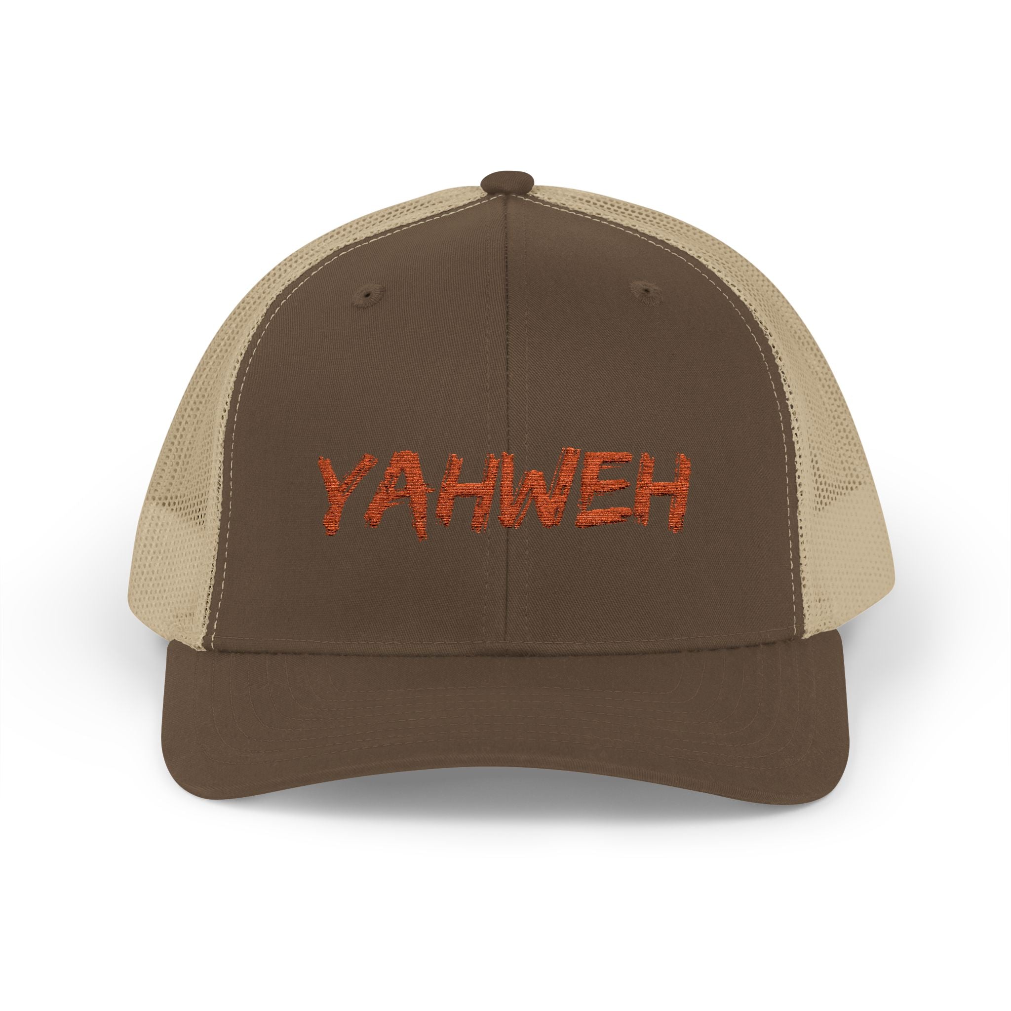 Yahweh Embroidered Trucker Cap (Mesh Back)