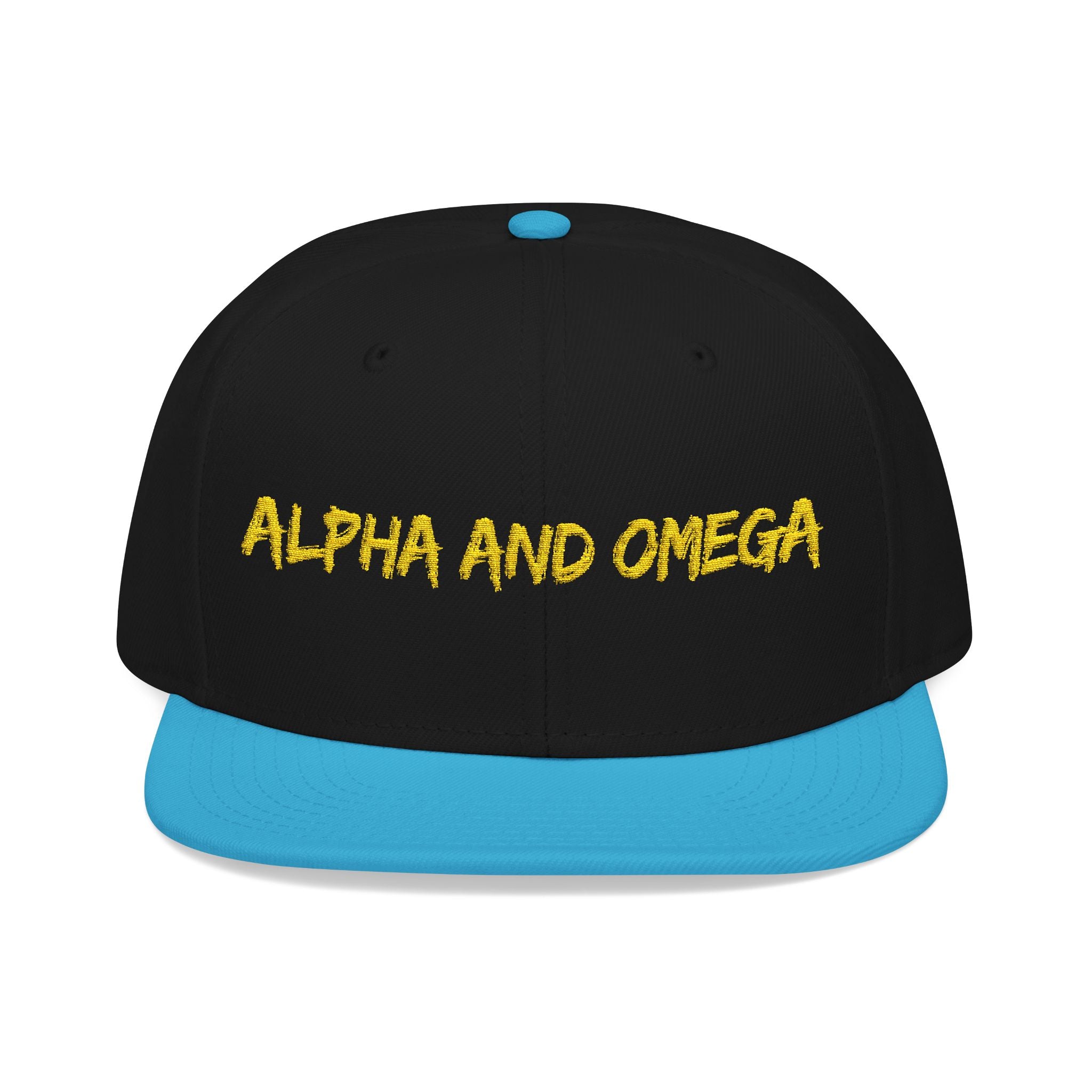 Embroidered "Alpha and Omega" Snapback Hat - Streetwear Trucker Cap
