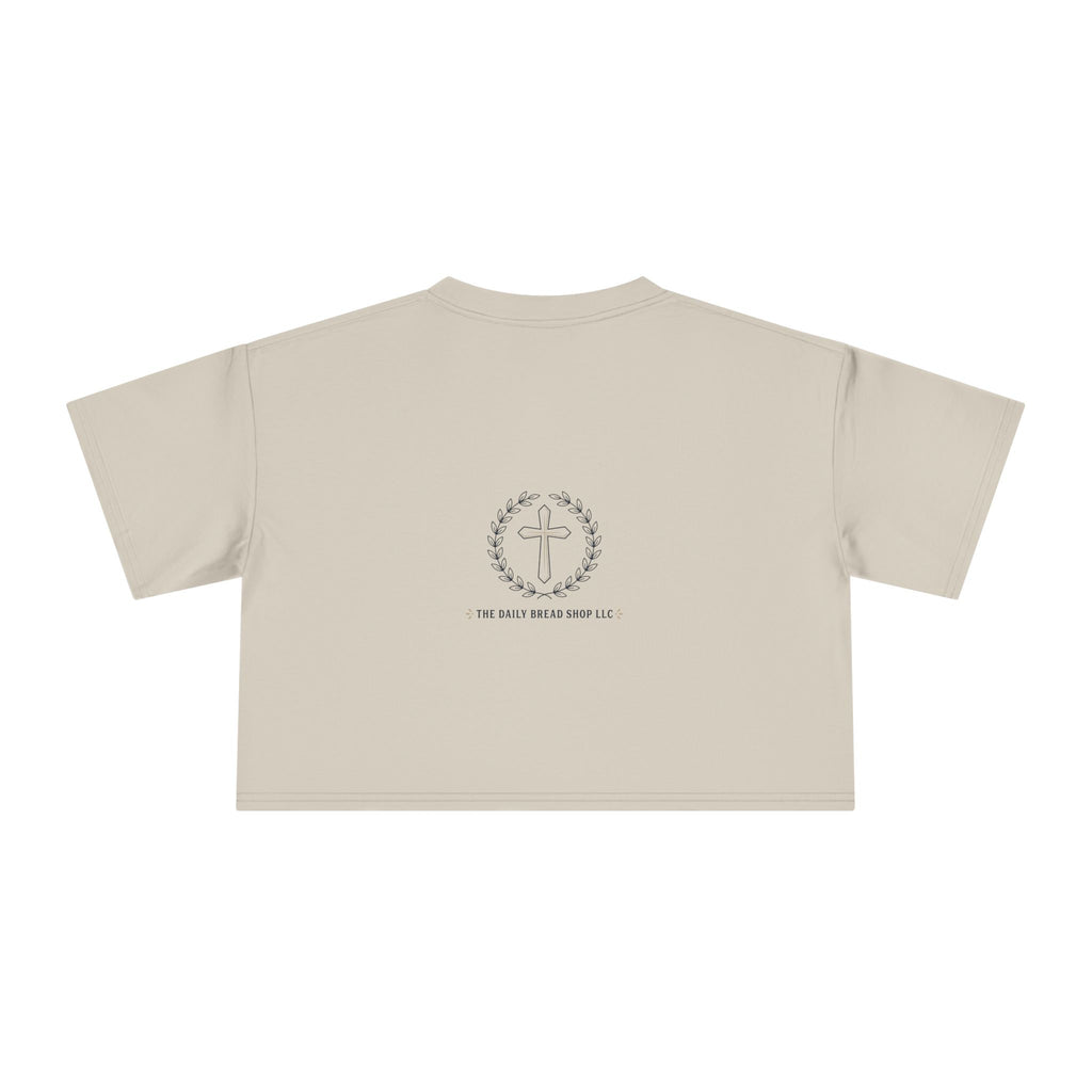 Loved Crop Tee — Christian Faith Message Women’s Cropped Shirt