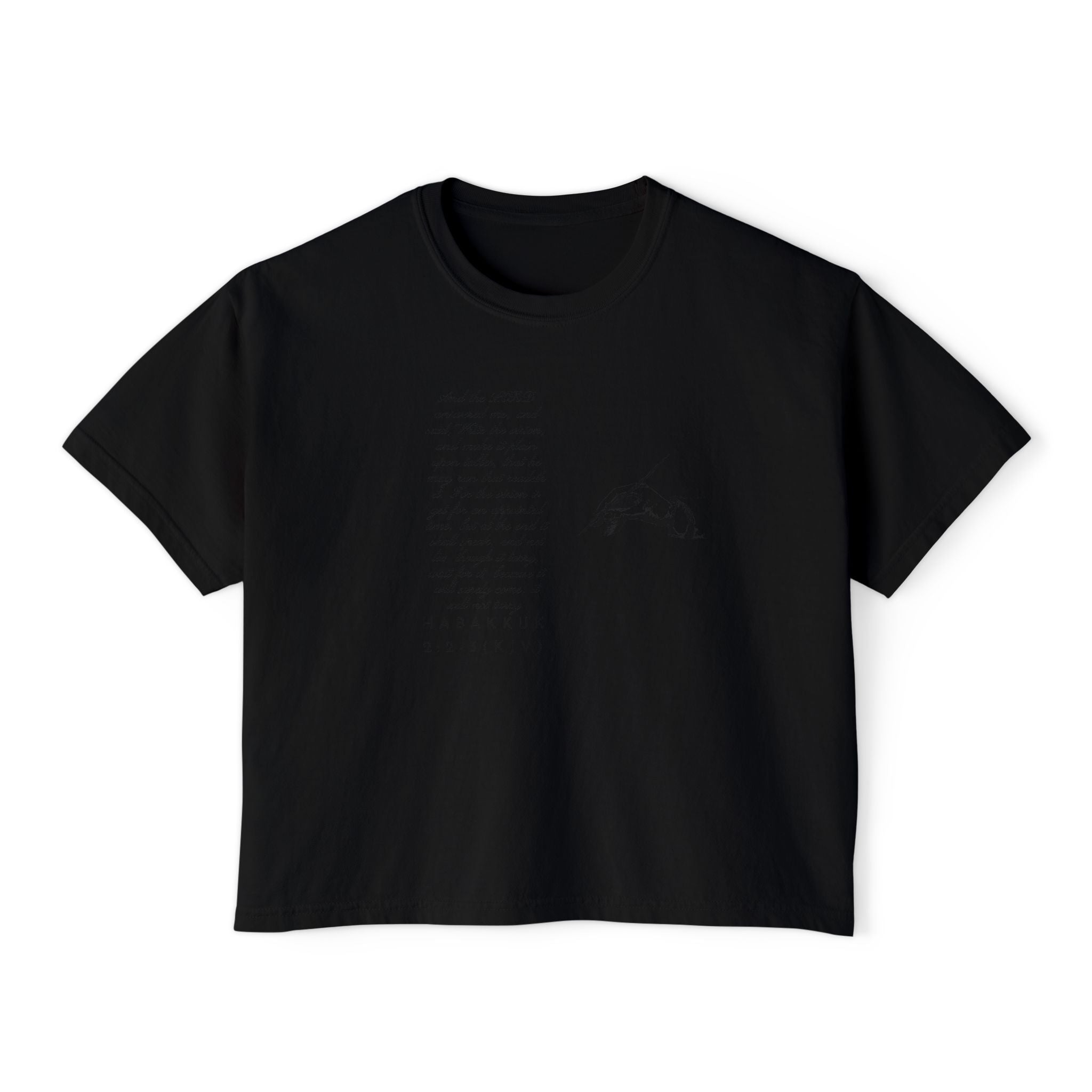Women's Christian Boxy Tee — Write the Vision and Make it Plain (KJV)