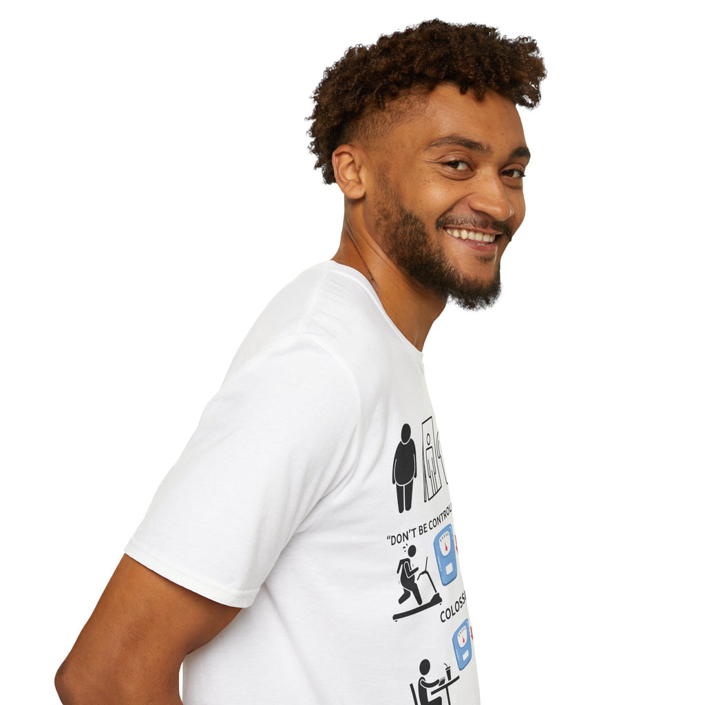 T-Shirt — “Don’t Be Controlled By Your Body” Christian Fitness Graphic