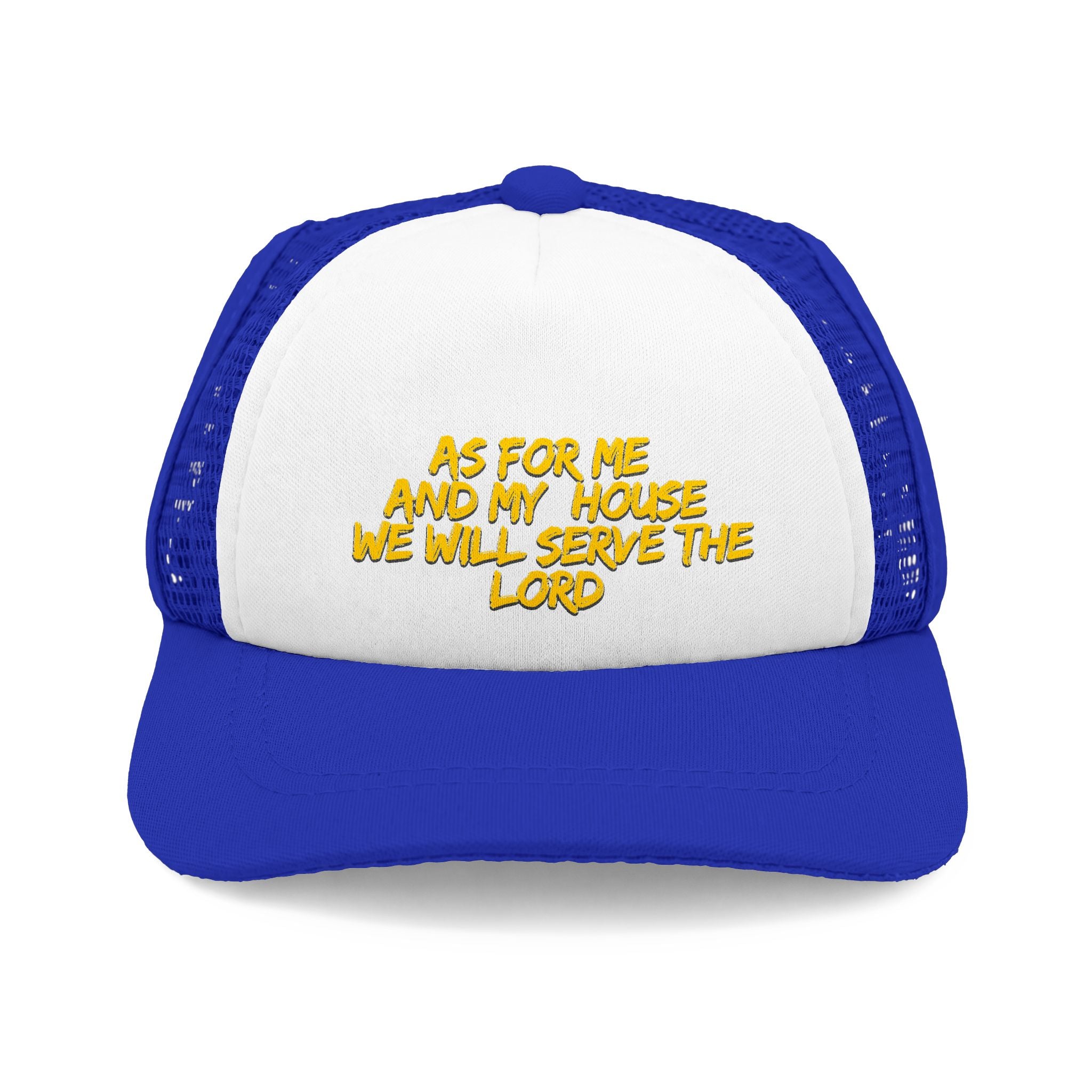 Pet Trucker Hat — "As For Me And My House We Will Serve The Lord" Faith Foam Cap