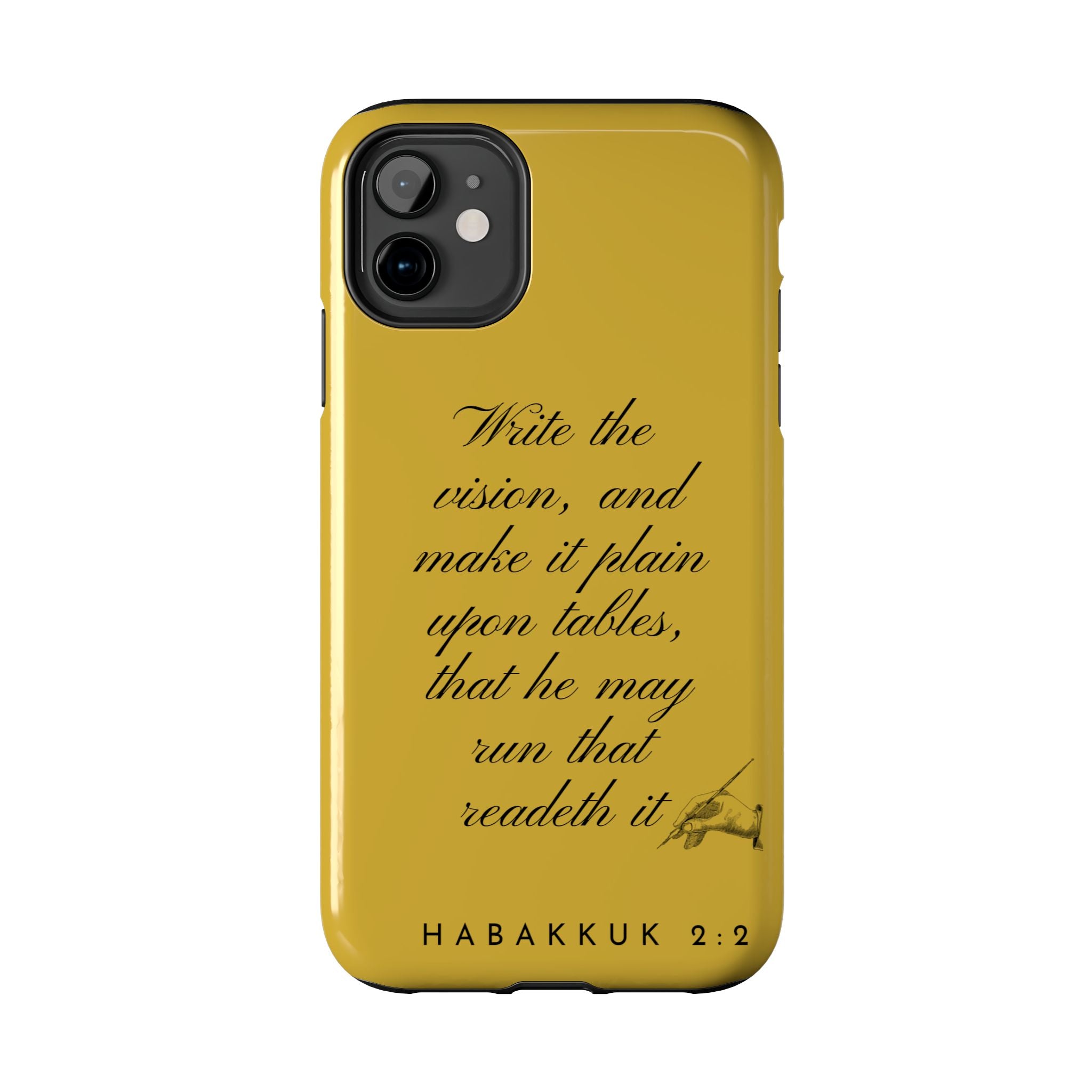 Habakkuk 2:2 Scriptural Tough Phone Case — "Write the vision" Christian Phone Cover