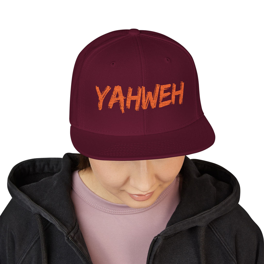 Embroidered "Yahweh" Snapback Hat - Streetwear Christian Cap