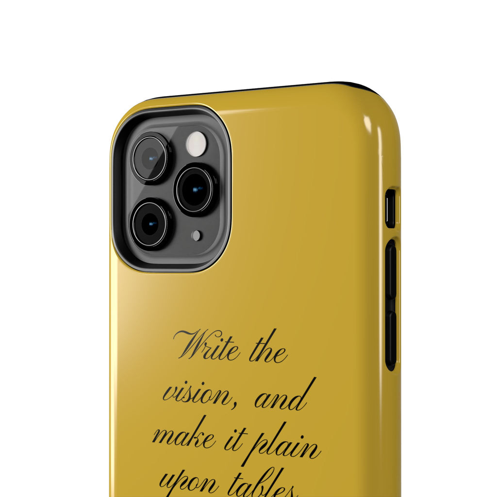 Habakkuk 2:2 Scriptural Tough Phone Case — "Write the vision" Christian Phone Cover