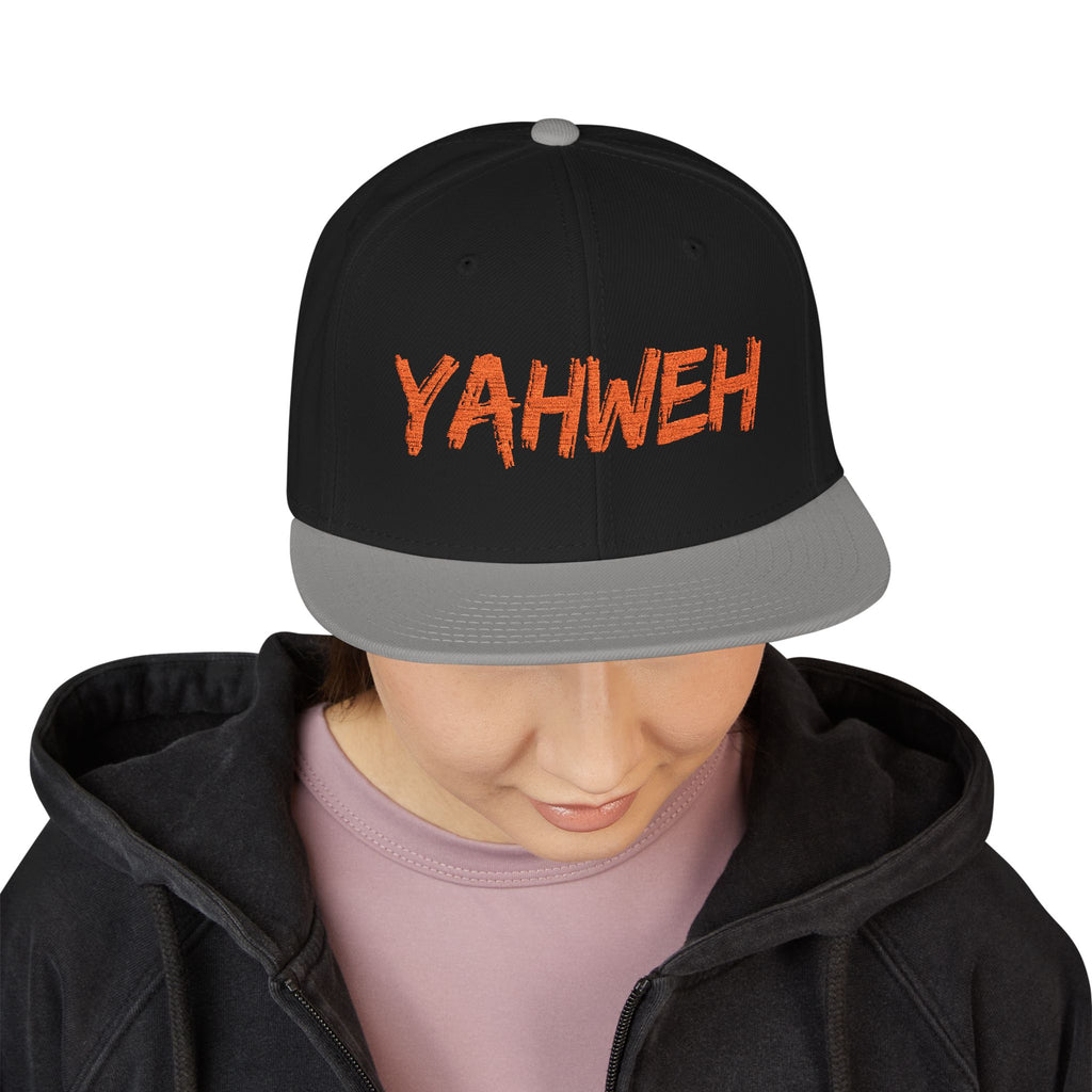 Embroidered "Yahweh" Snapback Hat - Streetwear Christian Cap