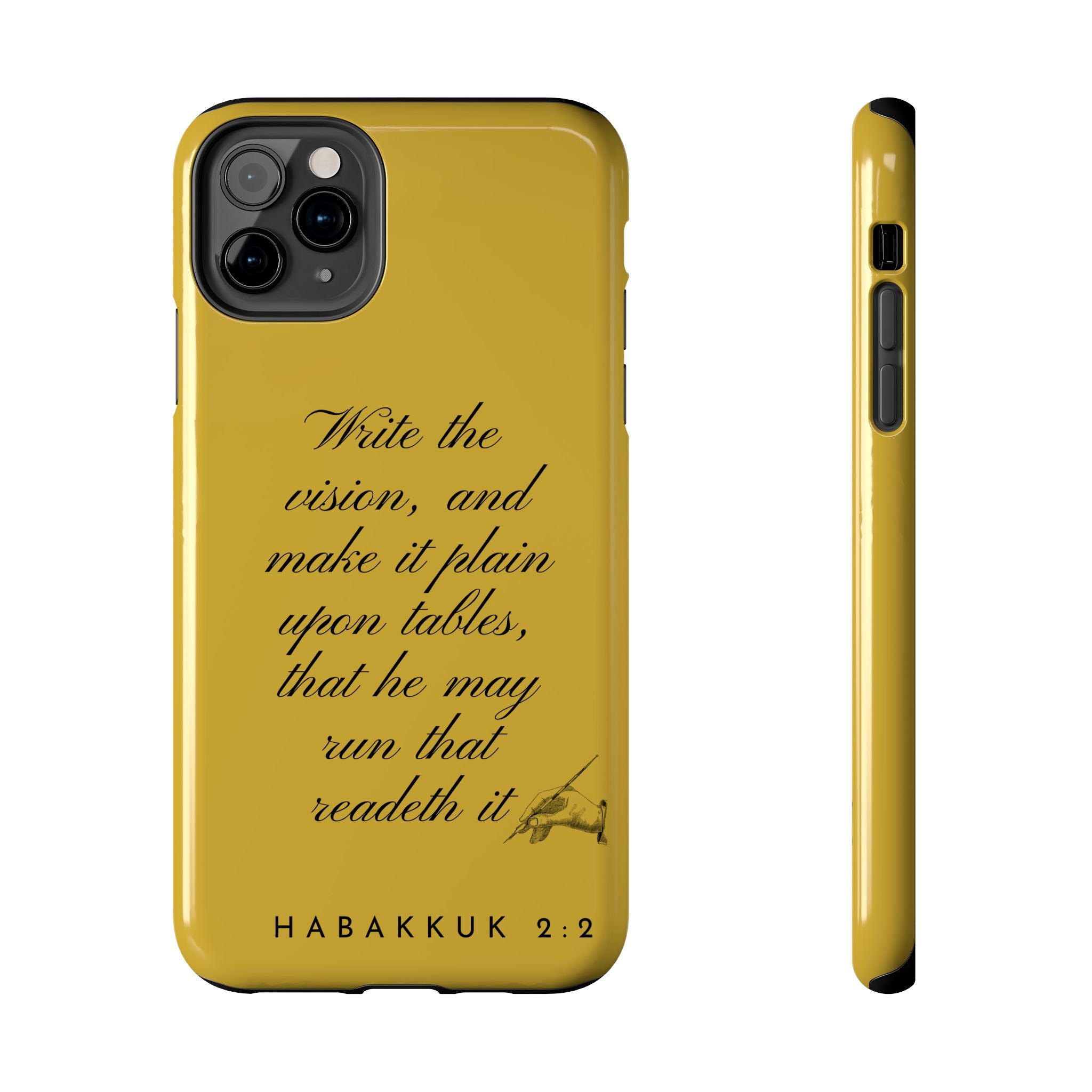 Habakkuk 2:2 Scriptural Tough Phone Case — "Write the vision" Christian Phone Cover
