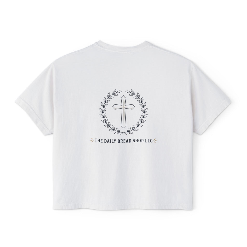 Women's Christian Boxy Tee — Write the Vision and Make it Plain (KJV)