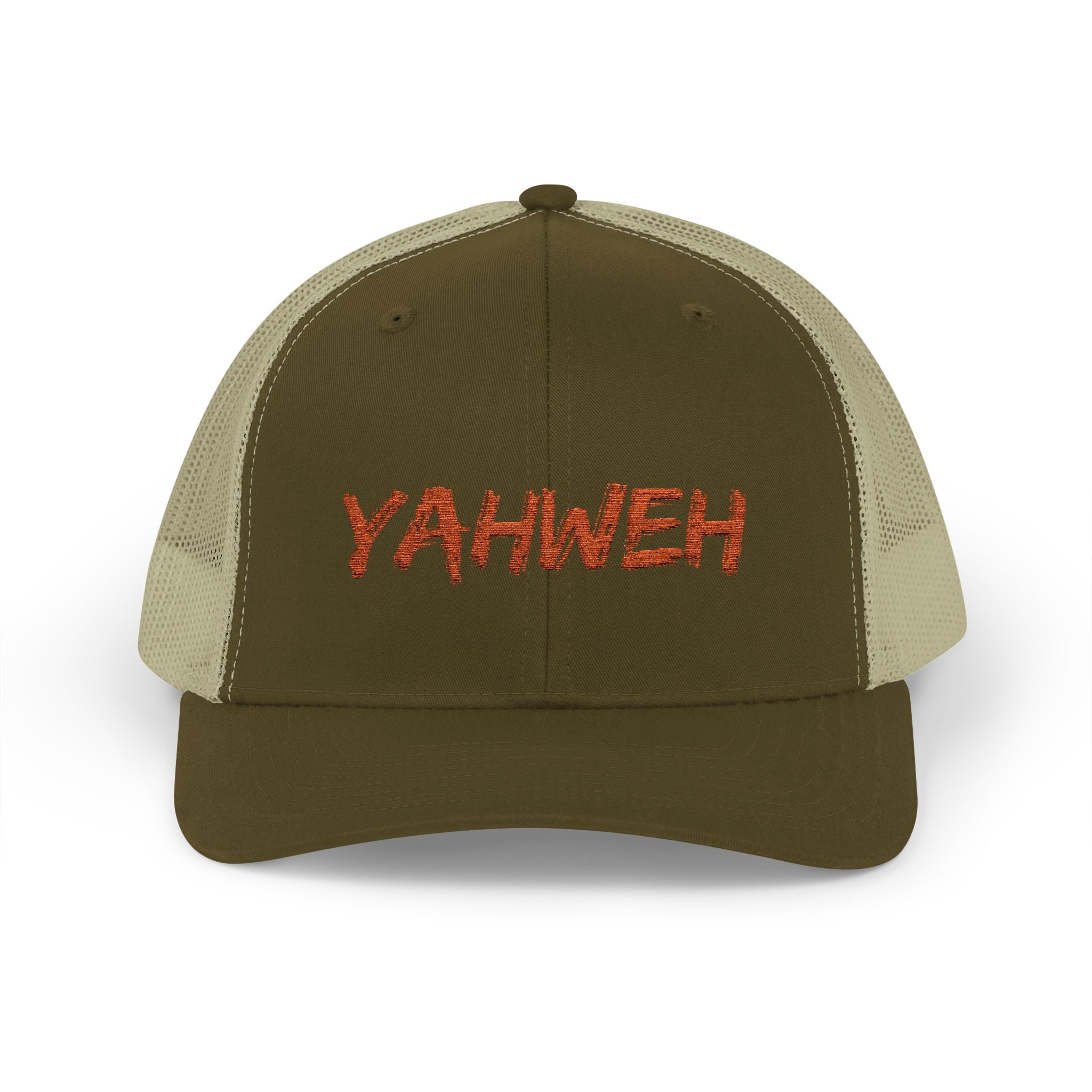 Yahweh Embroidered Trucker Cap (Mesh Back)