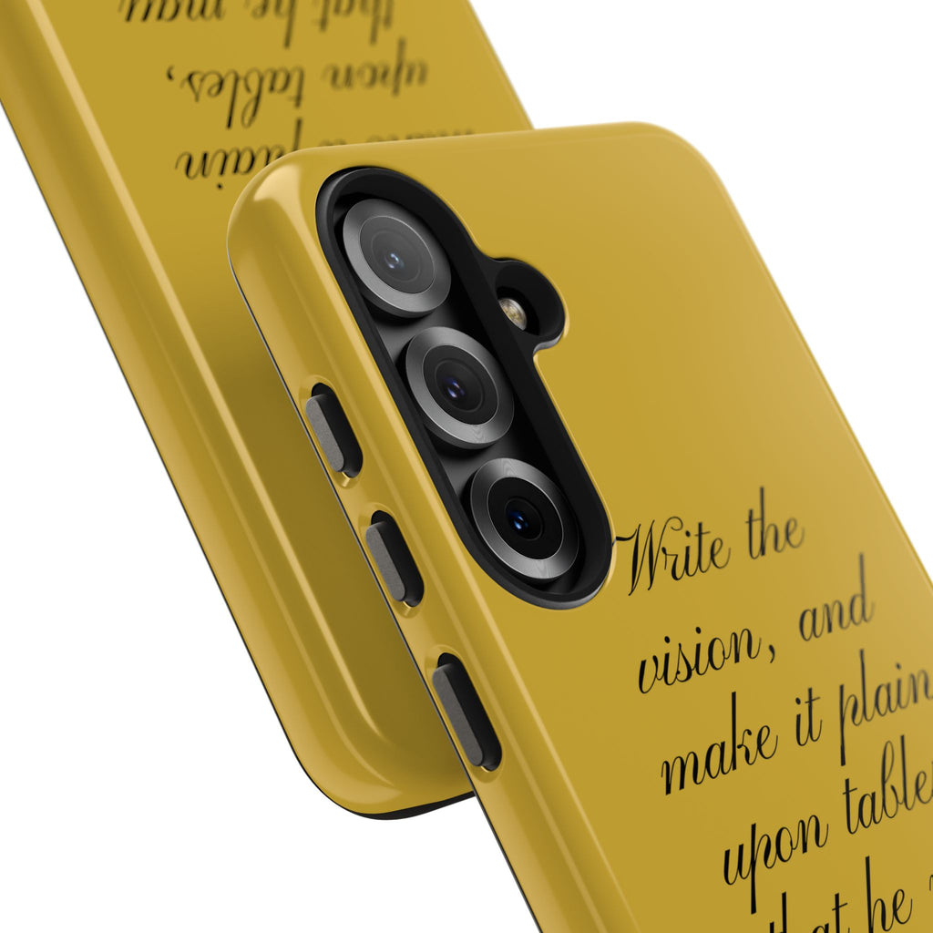 Habakkuk 2:2 Scriptural Tough Phone Case — "Write the vision" Christian Phone Cover