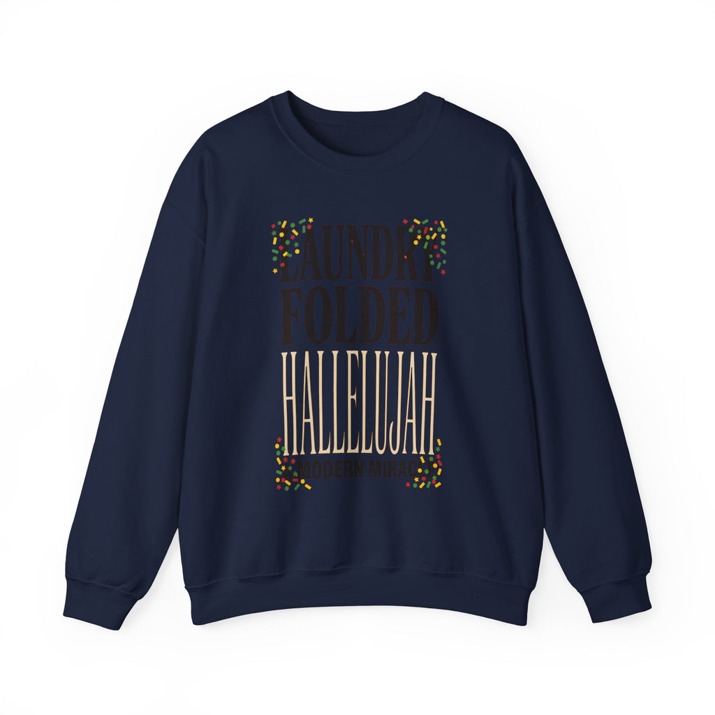 Laundry Folded Hallelujah Sweatshirt | Everything Hallelujah, Cozy Typography
