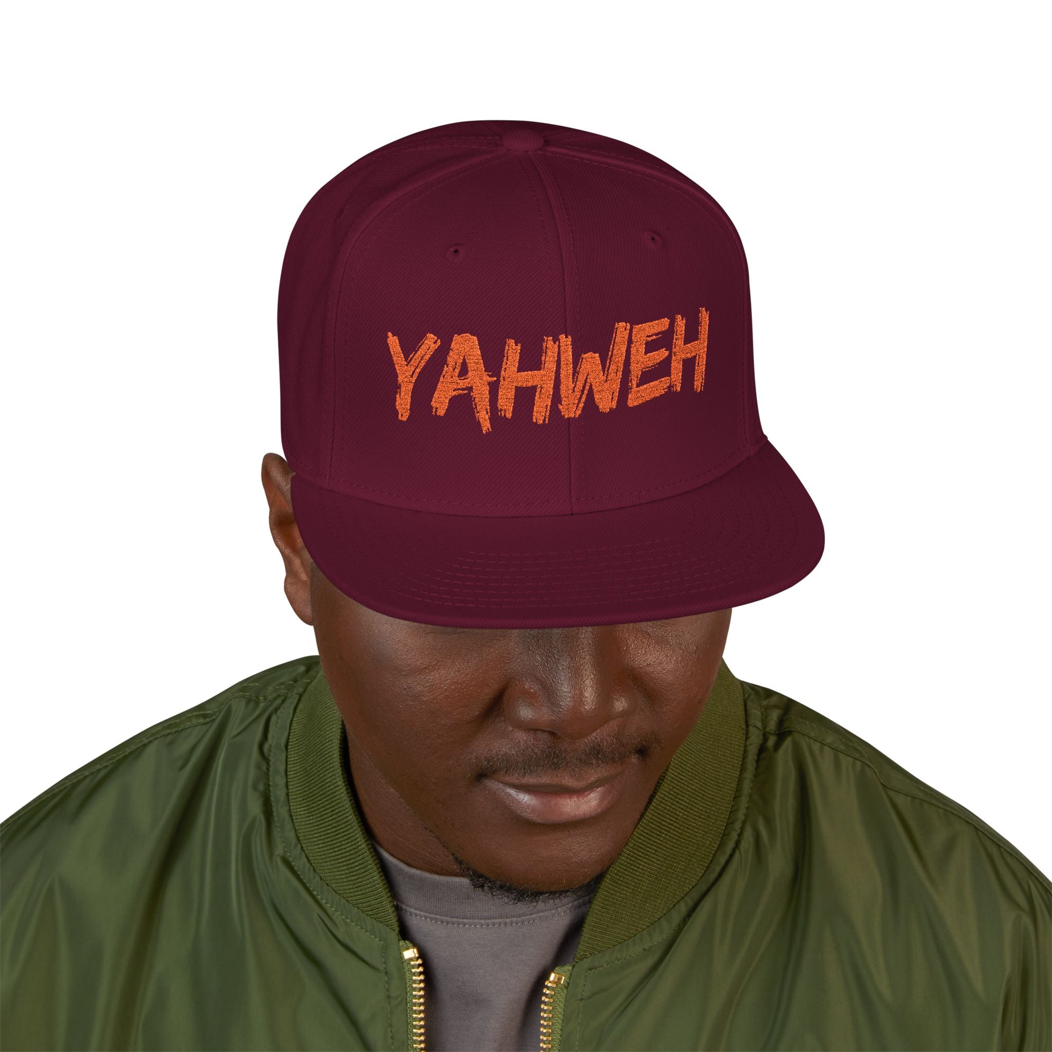 Embroidered "Yahweh" Snapback Hat - Streetwear Christian Cap