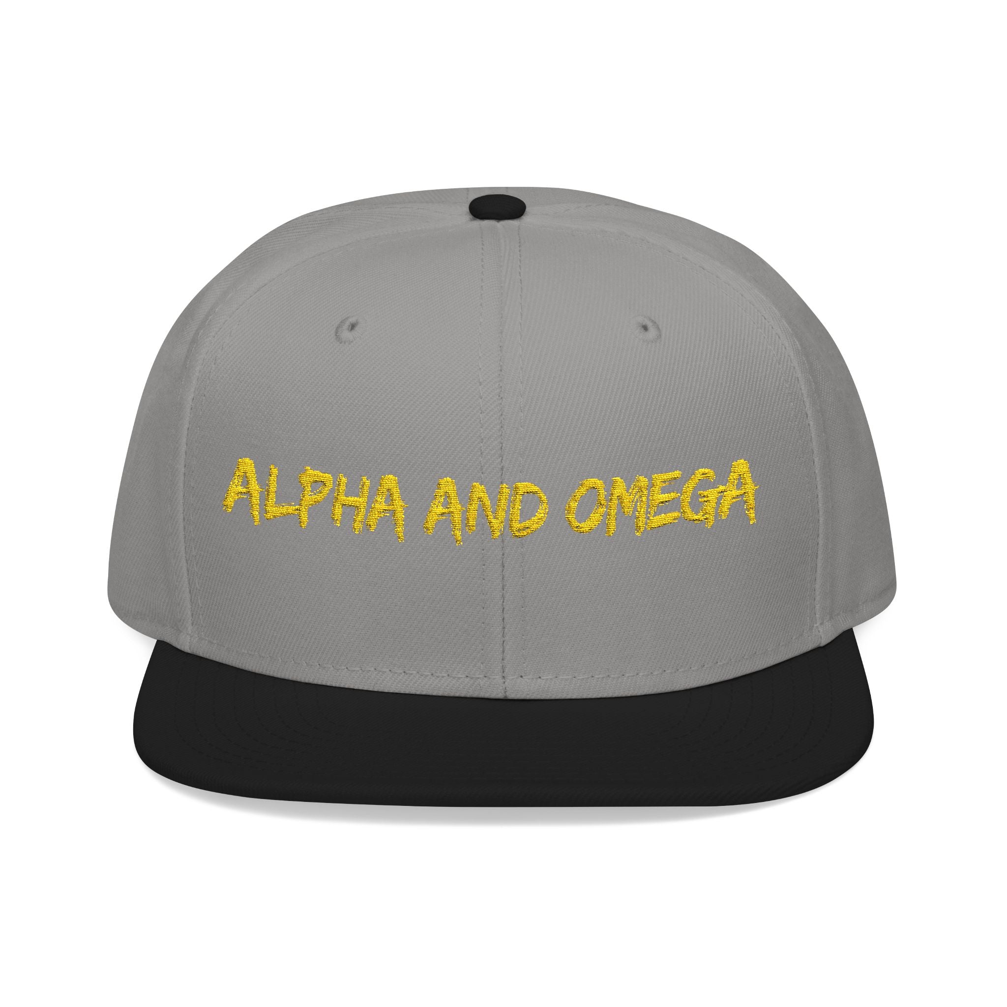 Embroidered "Alpha and Omega" Snapback Hat - Streetwear Trucker Cap