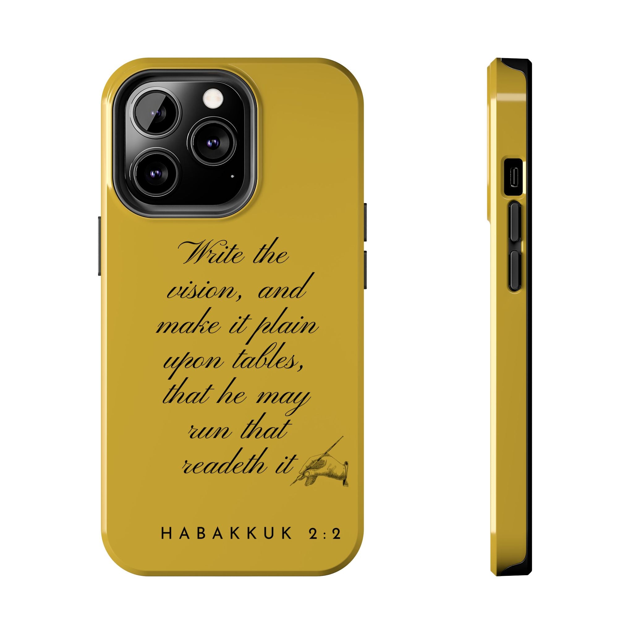 Habakkuk 2:2 Scriptural Tough Phone Case — "Write the vision" Christian Phone Cover
