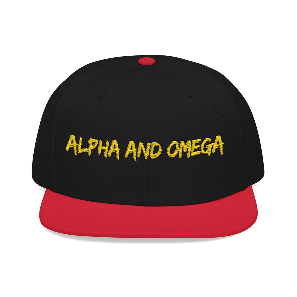 Embroidered "Alpha and Omega" Snapback Hat - Streetwear Trucker Cap