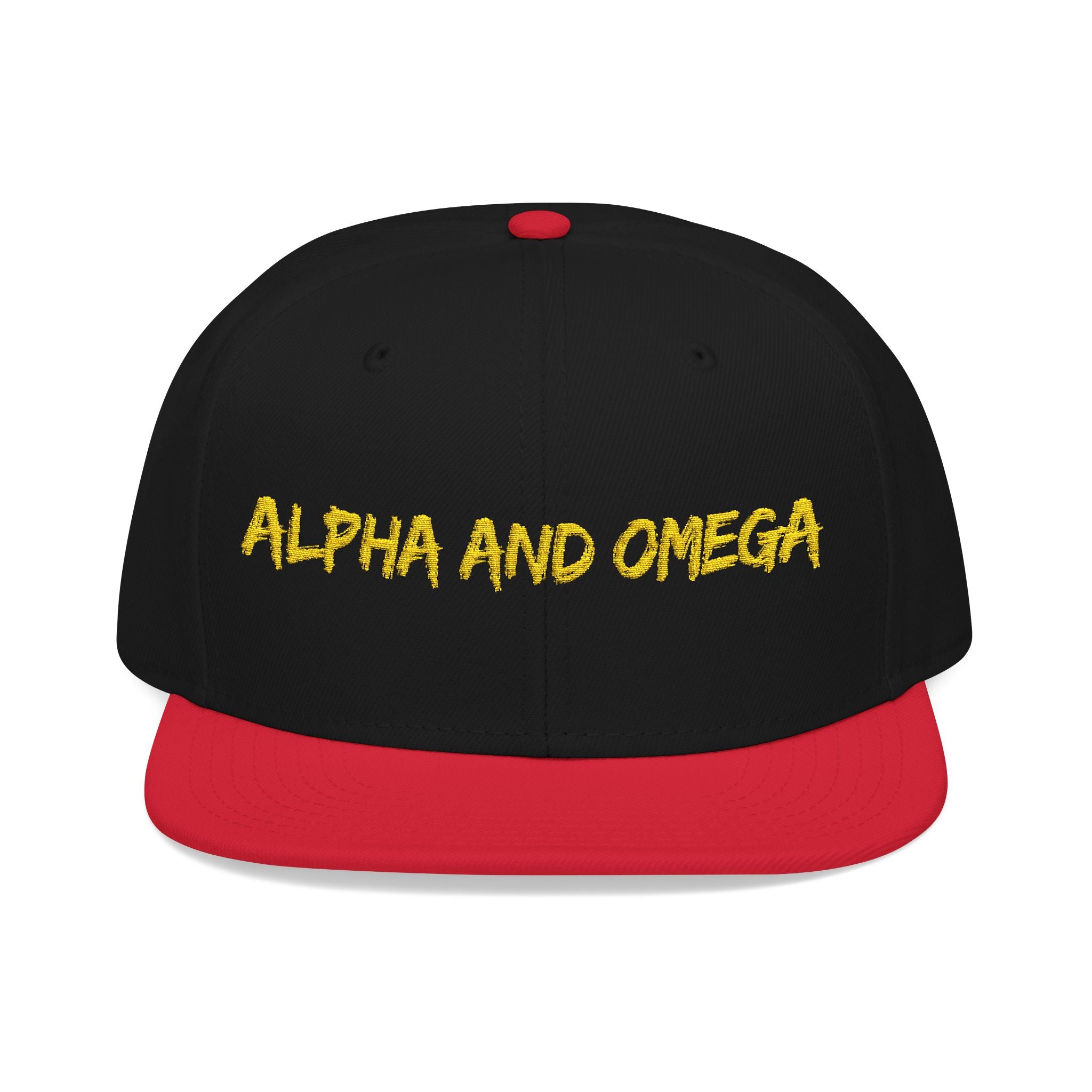 Embroidered "Alpha and Omega" Snapback Hat - Streetwear Trucker Cap