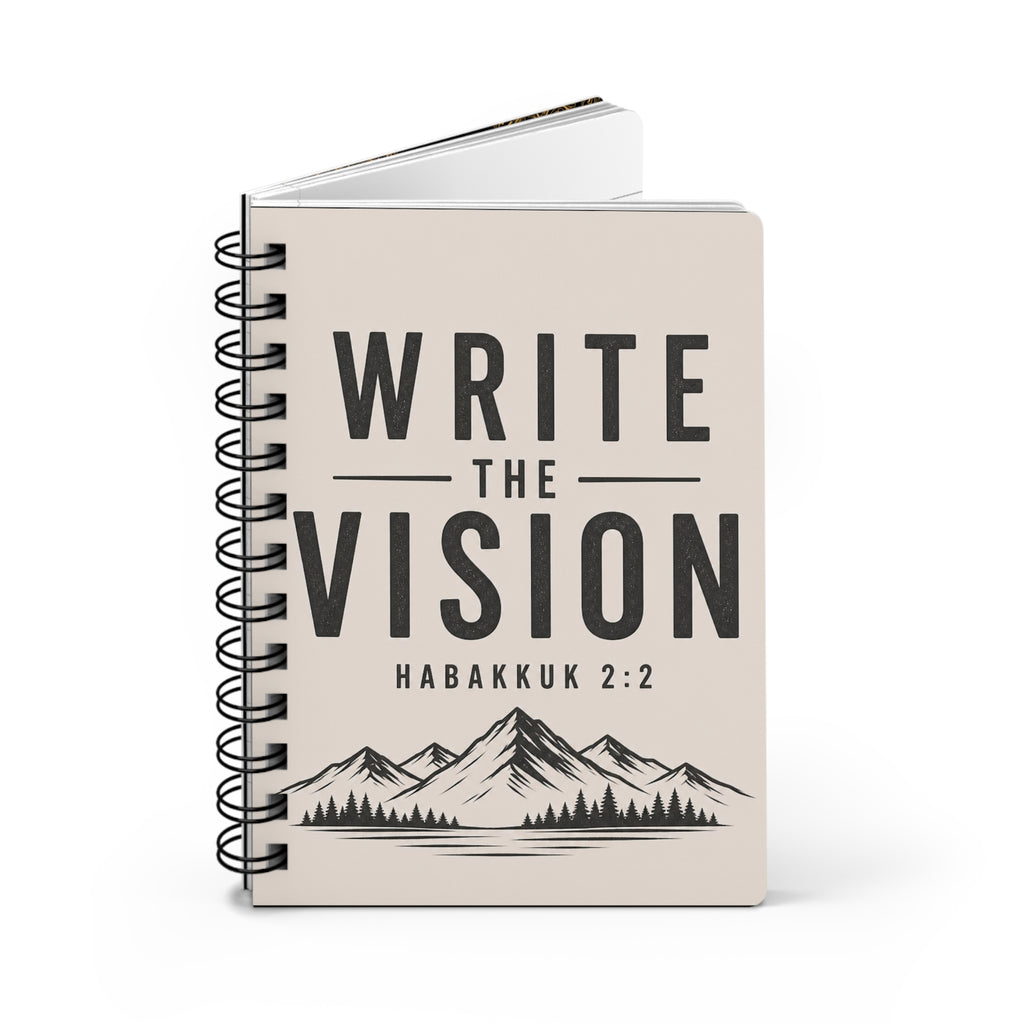 Spiral Journal — "Write the Vision" & Proverbs 3:5 Inspirational Notebook