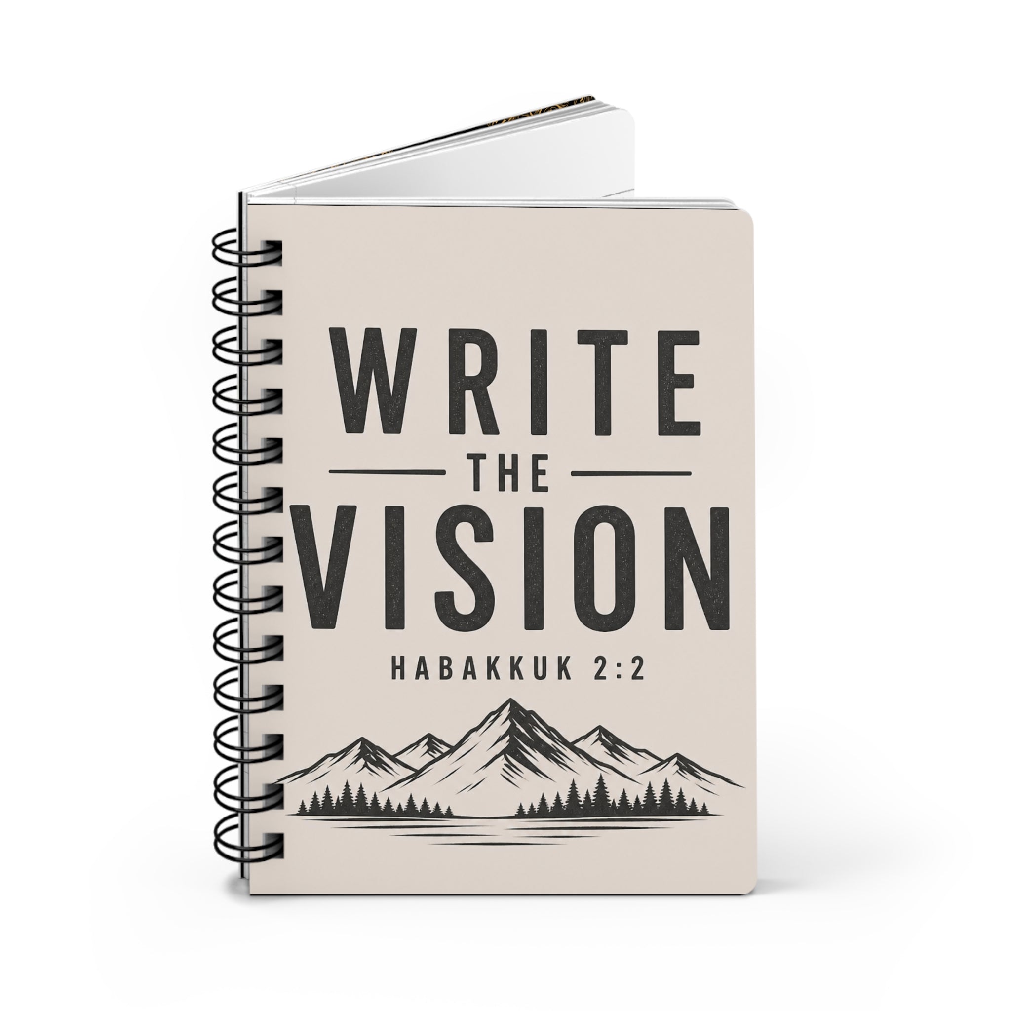 Spiral Journal — "Write the Vision" & Proverbs 3:5 Inspirational Notebook