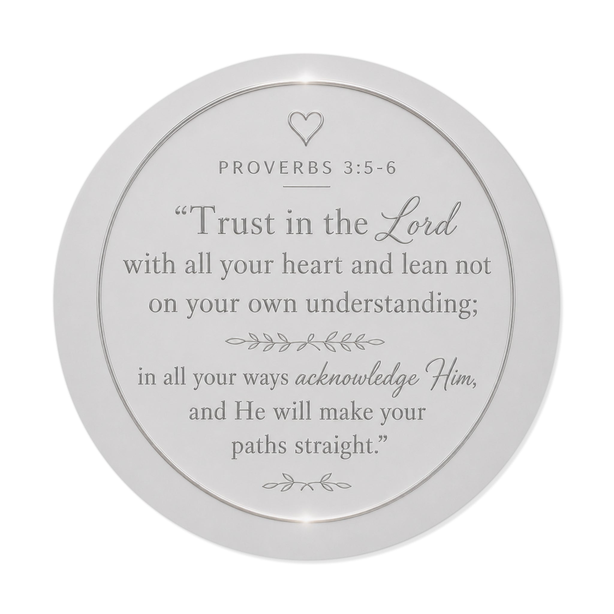 Proverbs 3:5-6 Round Vinyl Sticker — “Trust in the Lord” Inspirational Faith Decal