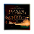 Holographic Die-Cut Sticker — "I Can Do All Things Through Christ" (Philippians 4:13)