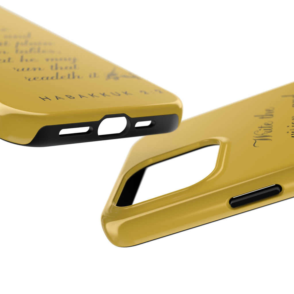 Habakkuk 2:2 Scriptural Tough Phone Case — "Write the vision" Christian Phone Cover