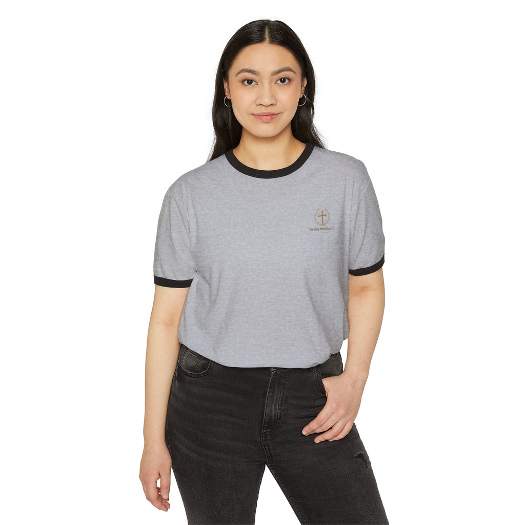 Introducing God Cross Ringer T-Shirt – Faith-Based Vintage Style