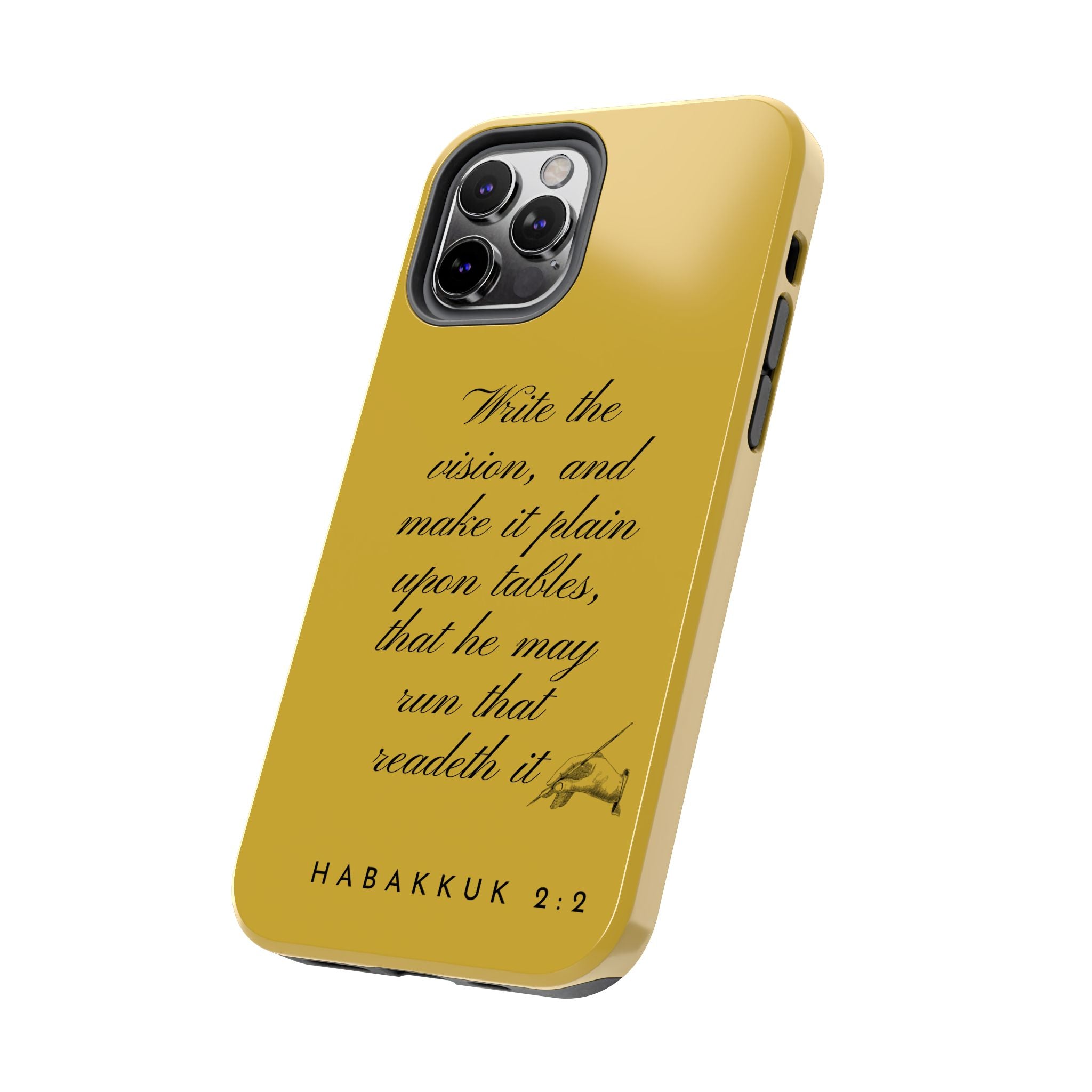 Habakkuk 2:2 Scriptural Tough Phone Case — "Write the vision" Christian Phone Cover