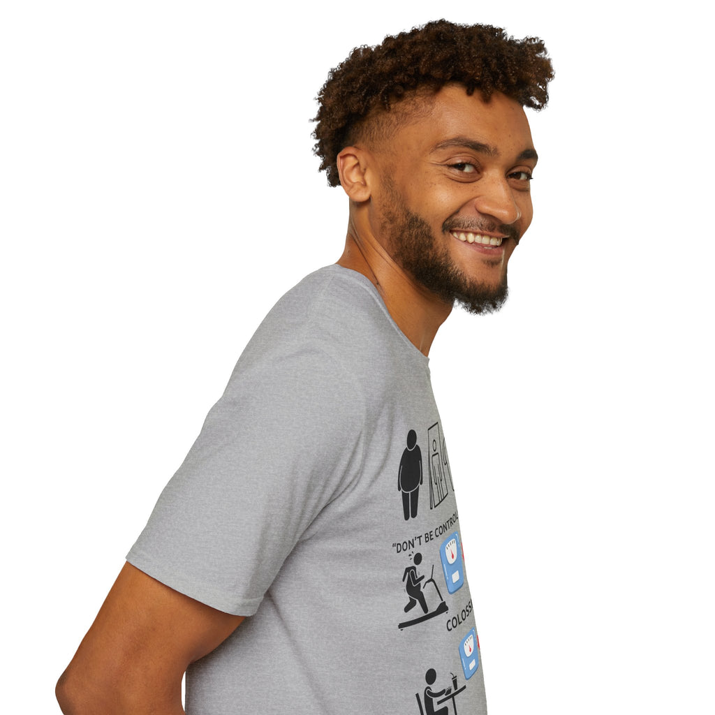 T-Shirt — “Don’t Be Controlled By Your Body” Christian Fitness Graphic