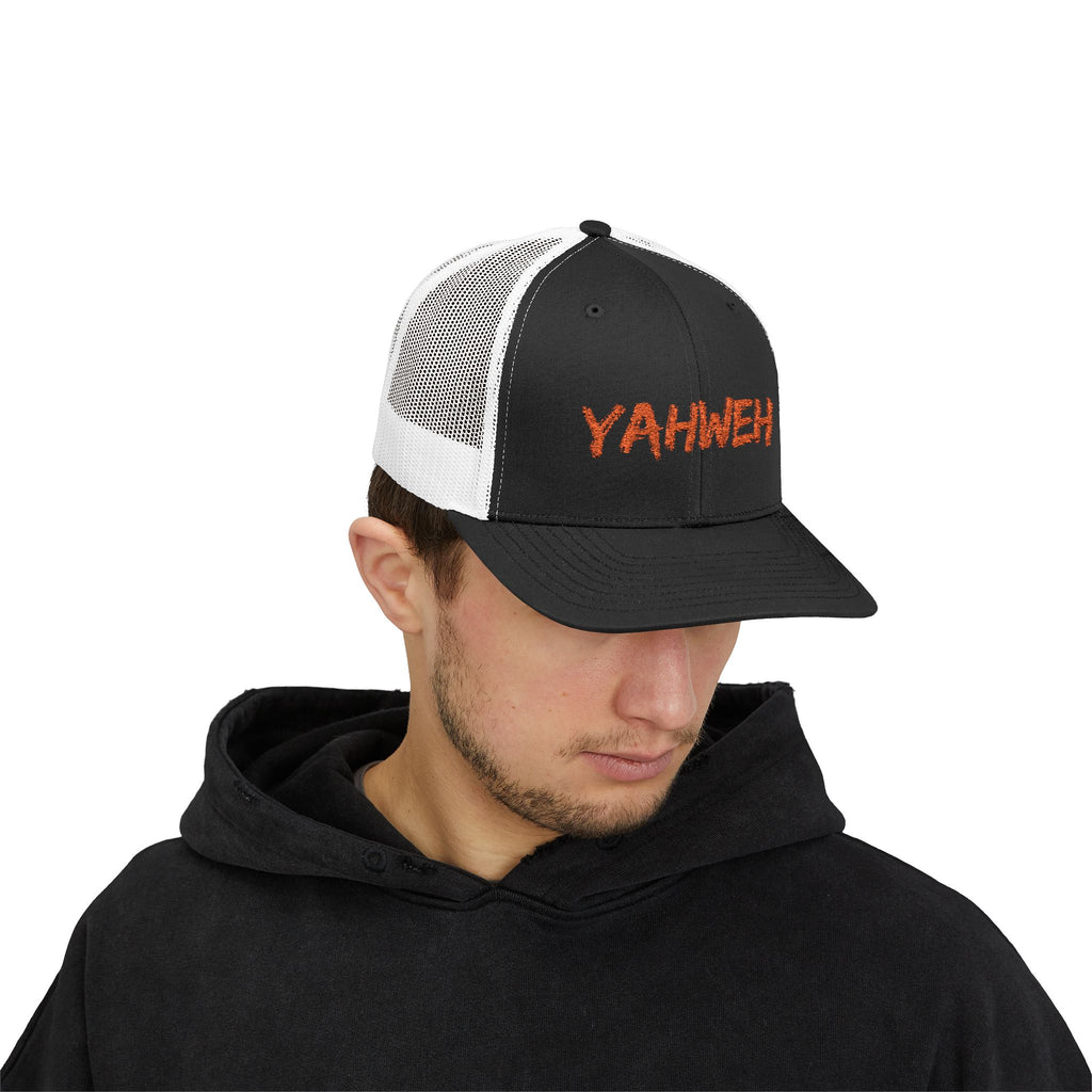 Yahweh Embroidered Trucker Cap (Mesh Back)