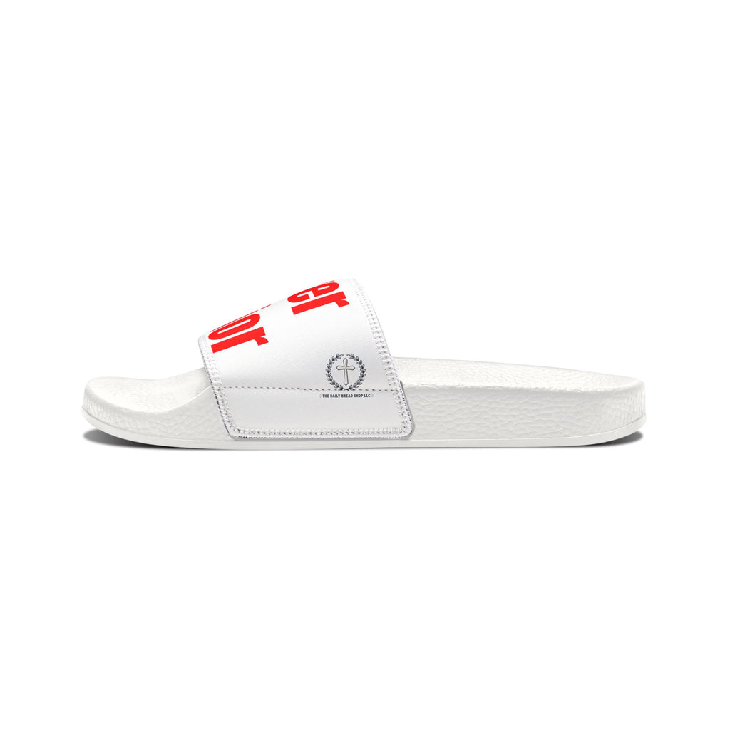 Prayer Warrior Slide Sandals for Men — Removable Strap Casual Beach & Pool Slides
