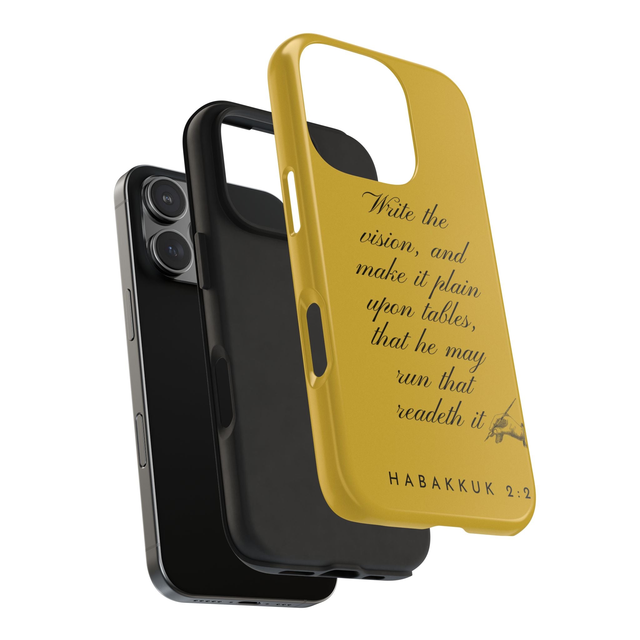 Habakkuk 2:2 Scriptural Tough Phone Case — "Write the vision" Christian Phone Cover