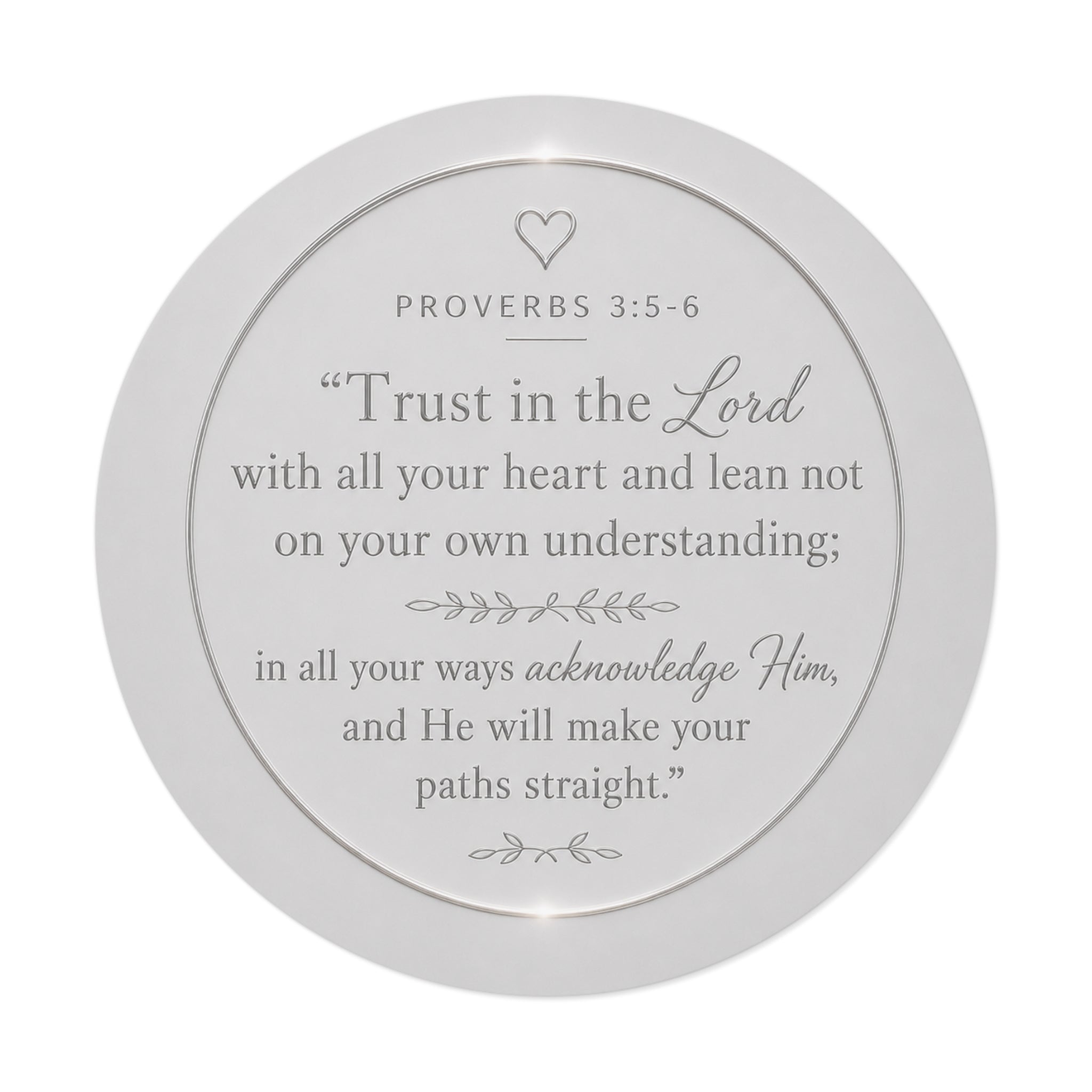 Proverbs 3:5-6 Round Vinyl Sticker — “Trust in the Lord” Inspirational Faith Decal