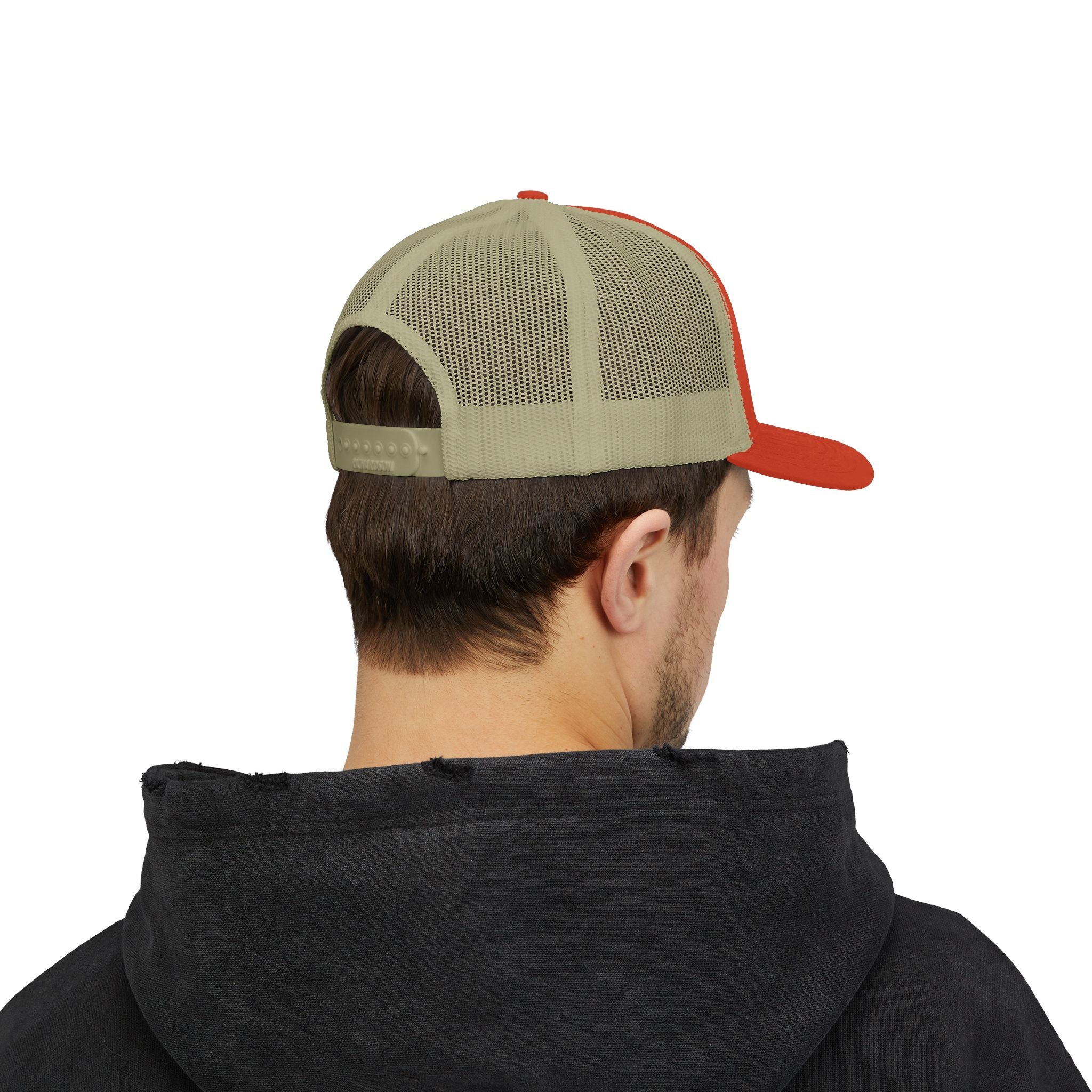 YAHWEH Gold Script Snapback Trucker Cap — Faith-Inspired Mesh Back Hat
