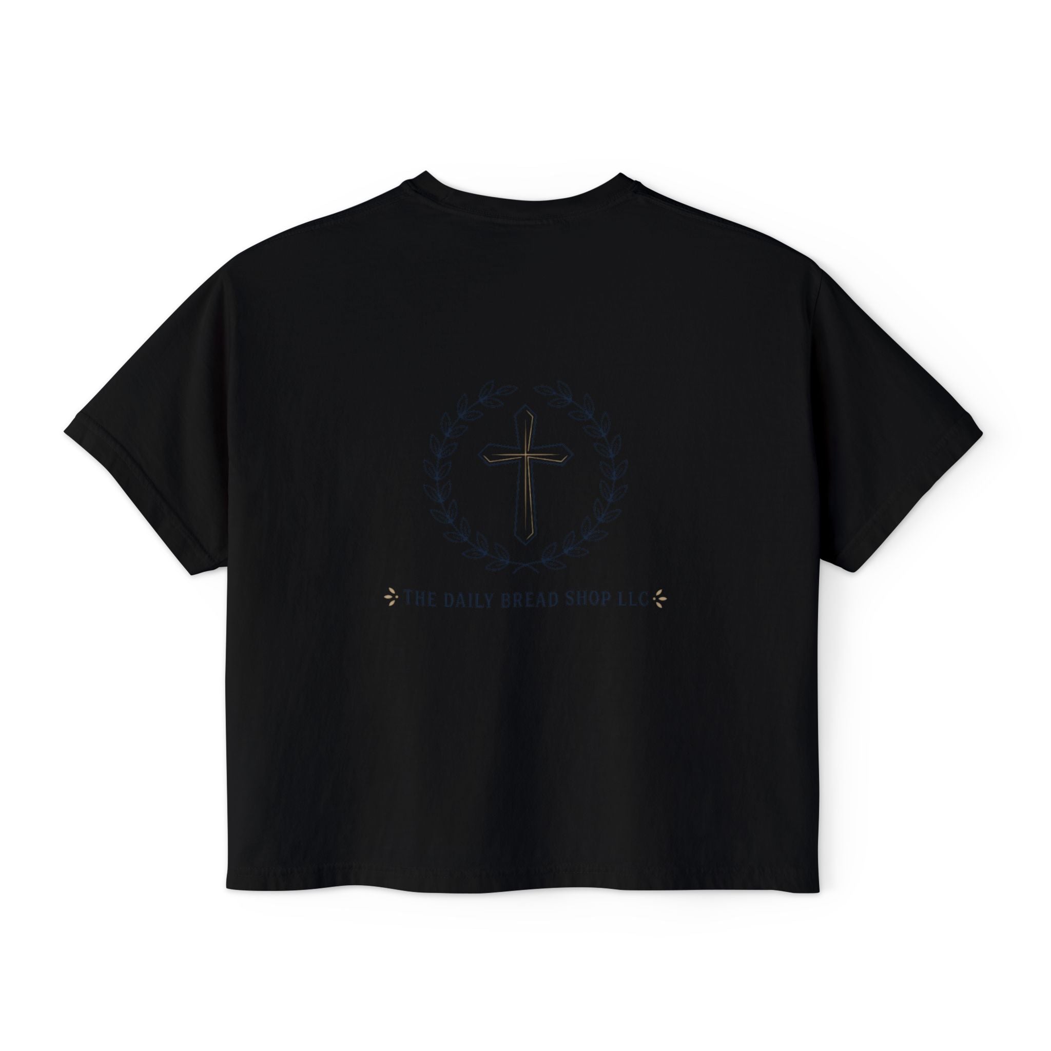 Christian Cross Boxy Tee — Write the Vision and Make It Plain KJV