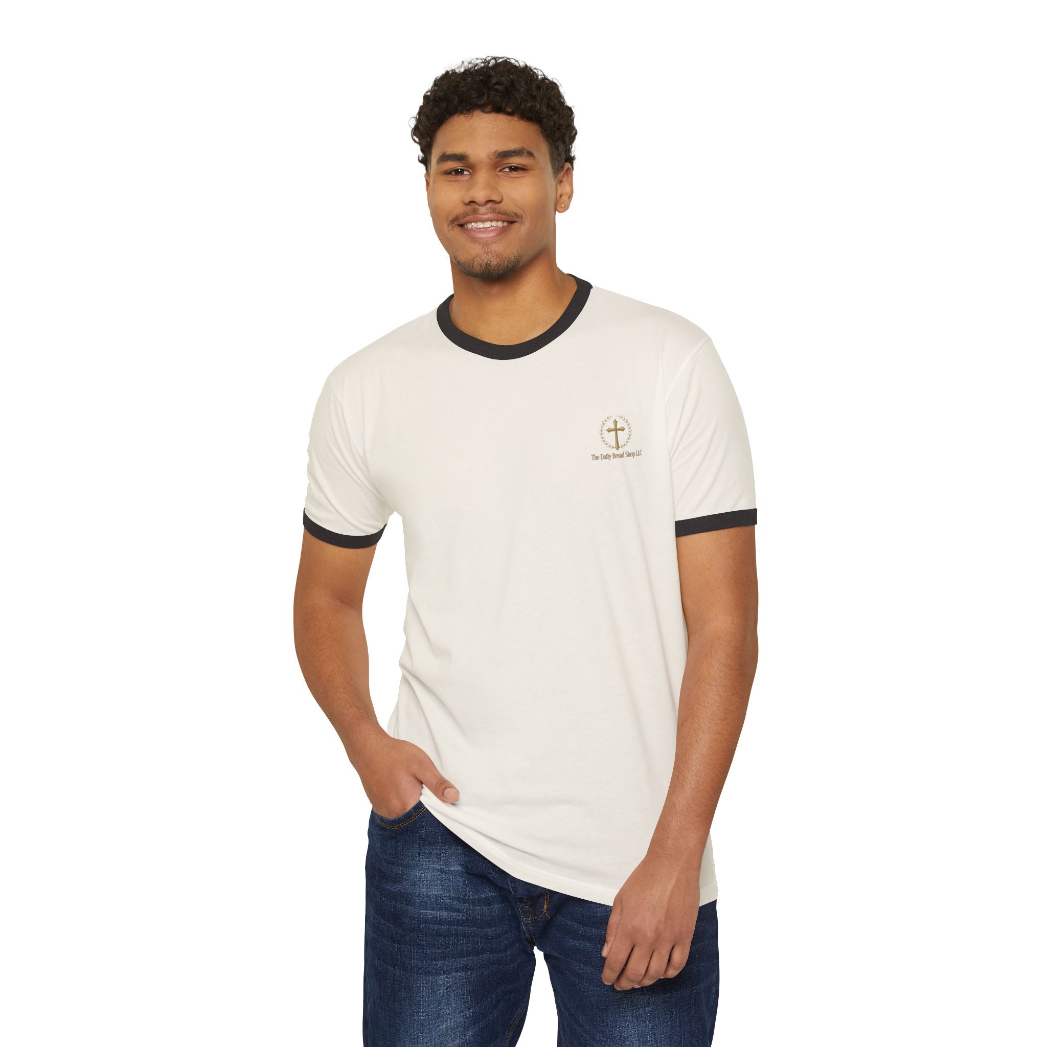 Introducing God Cross Ringer T-Shirt – Faith-Based Vintage Style
