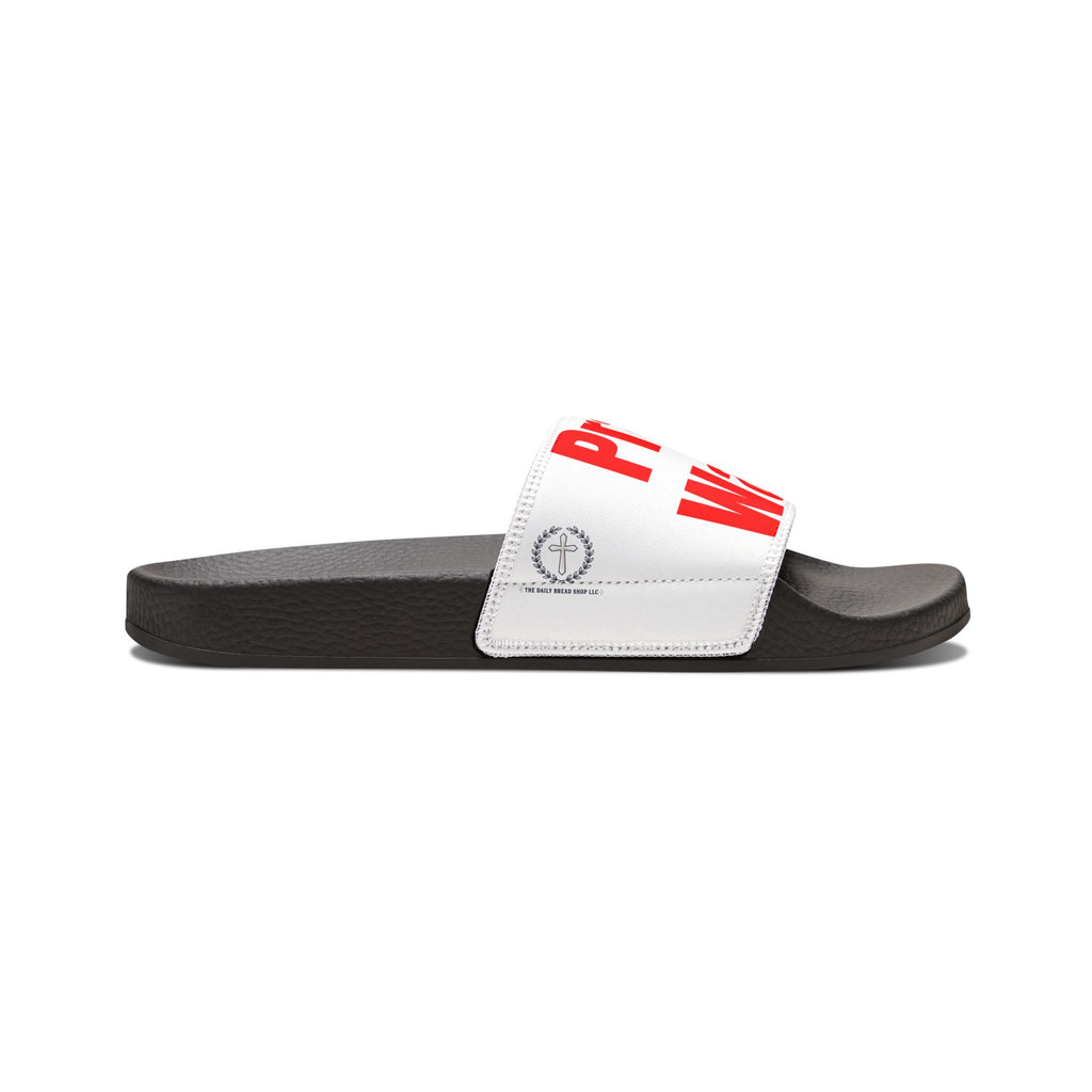 Prayer Warrior Slide Sandals for Men — Removable Strap Casual Beach & Pool Slides
