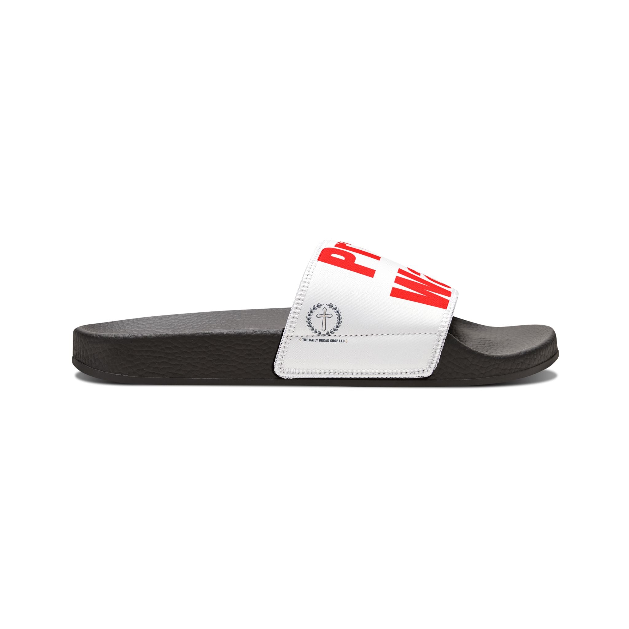 Prayer Warrior Slide Sandals for Men — Removable Strap Casual Beach & Pool Slides