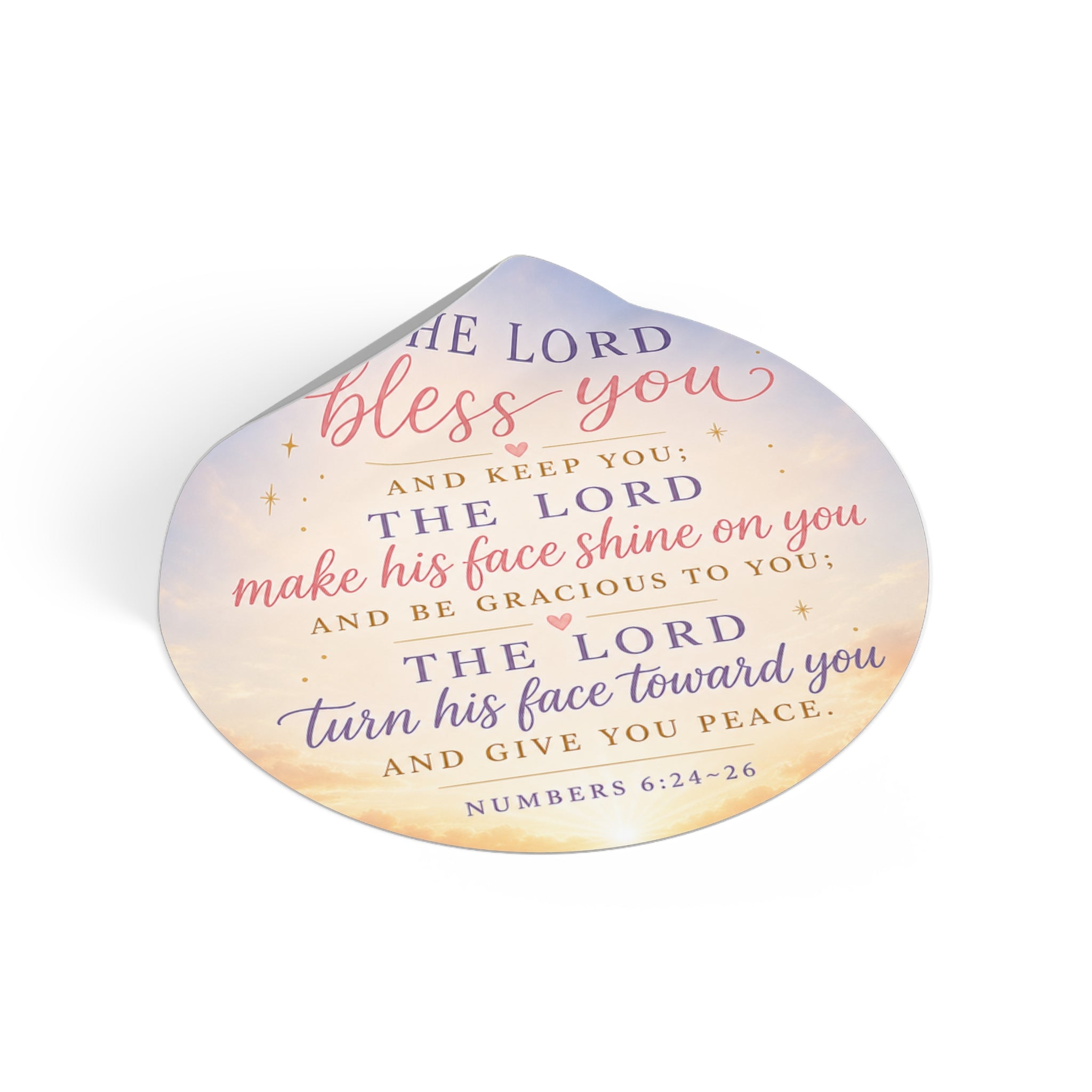 Bless You Vinyl Sticker — Numbers 6:24-26 Scripture Praise Sticker