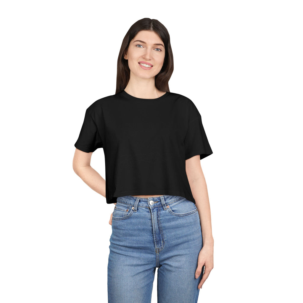Child of God Crop Tee — "God Don't Play Bout Me" Christian Faith Women's Crop Top