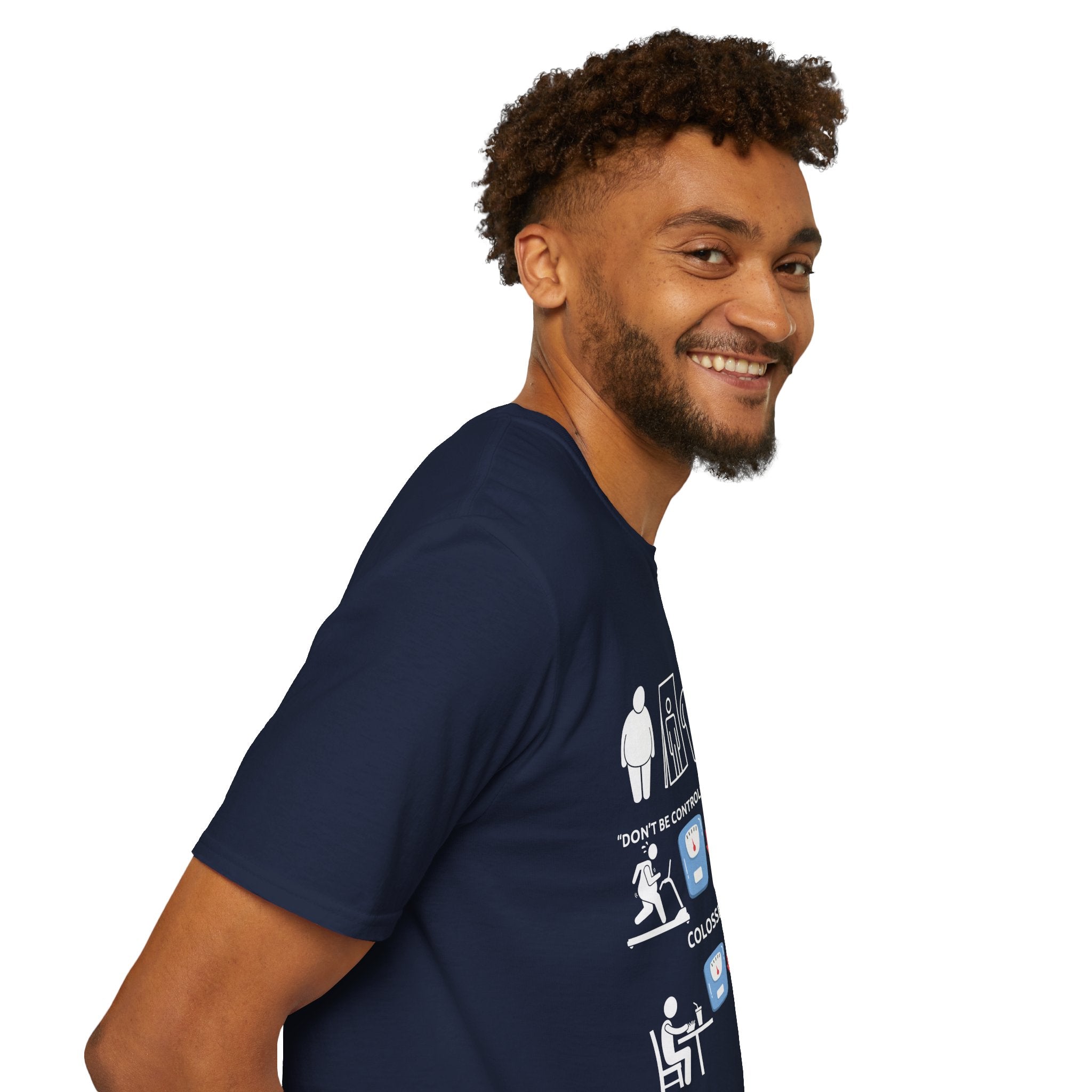 T-Shirt — “Don’t Be Controlled By Your Body” Christian Fitness Graphic