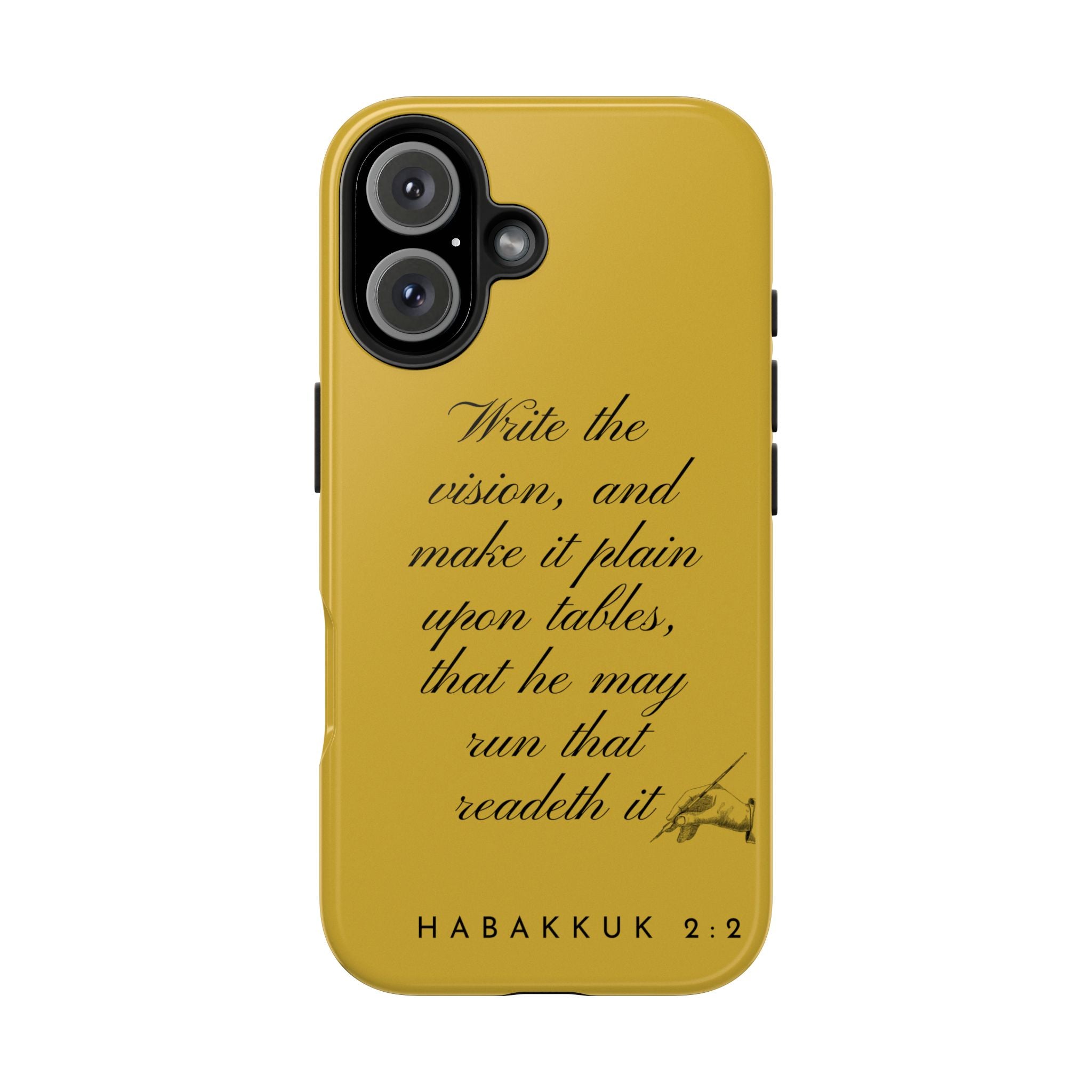 Habakkuk 2:2 Scriptural Tough Phone Case — "Write the vision" Christian Phone Cover