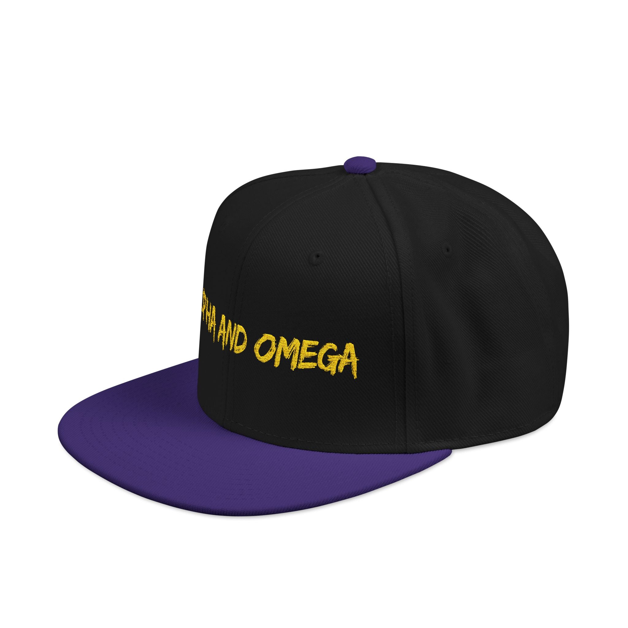 Embroidered "Alpha and Omega" Snapback Hat - Streetwear Trucker Cap