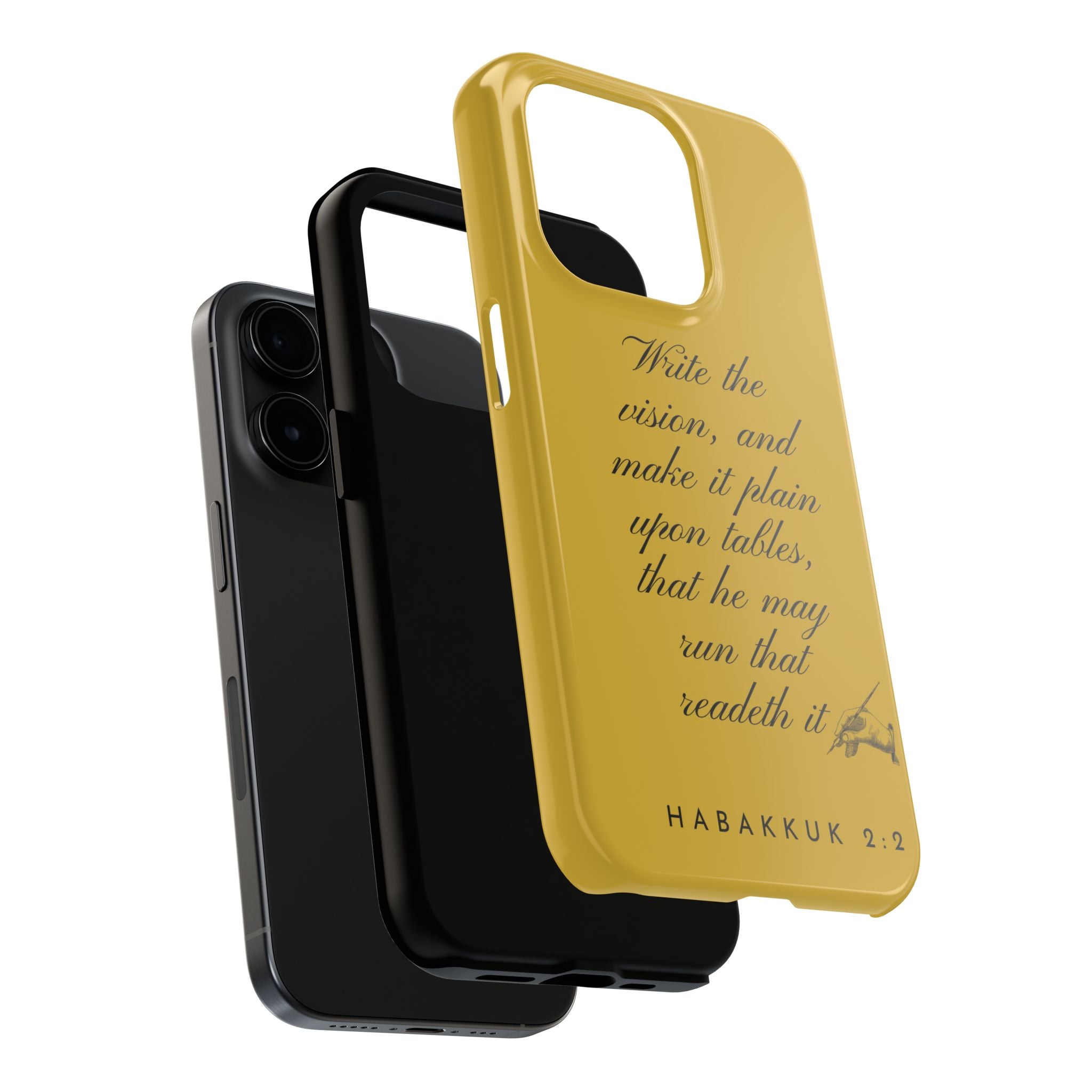 Habakkuk 2:2 Scriptural Tough Phone Case — "Write the vision" Christian Phone Cover